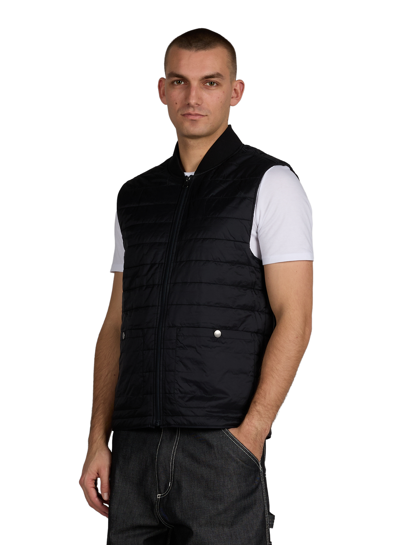 Hooded solid color jacket with retractable hood. GANT Black