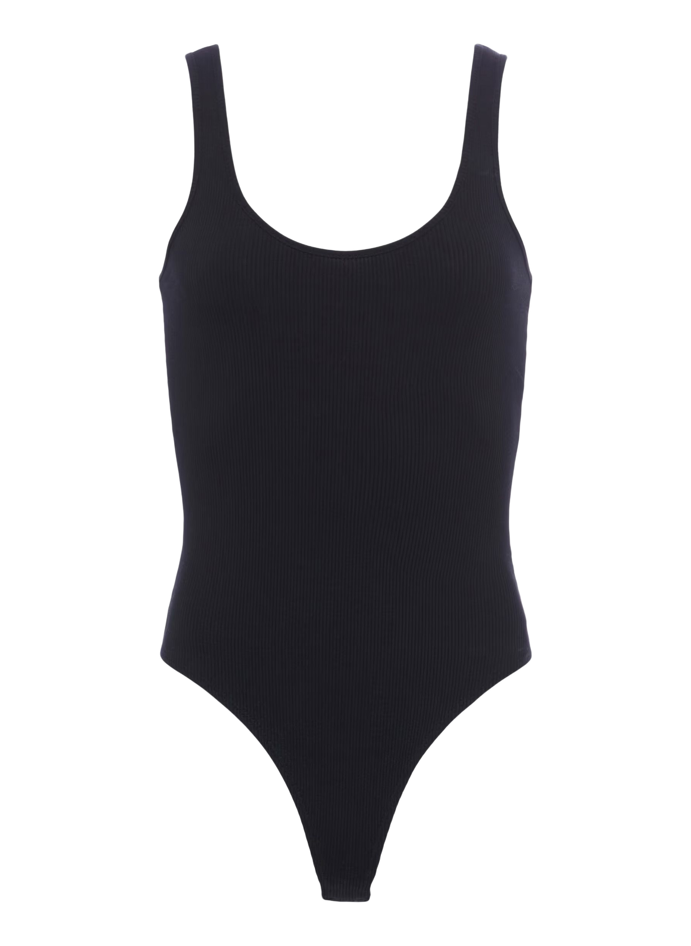 Ribbed cotton blend bodysuit L'AGENCE Black