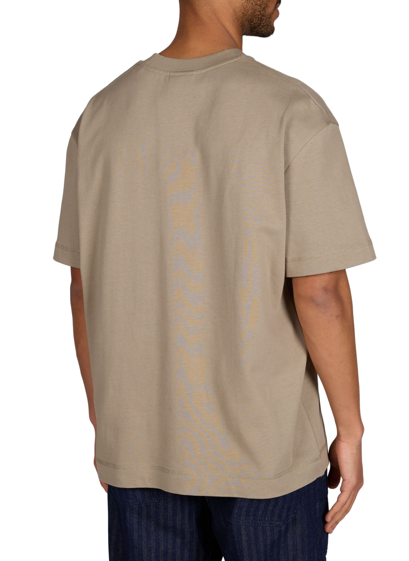 Round neck cotton T-shirt LES DEUX Beige