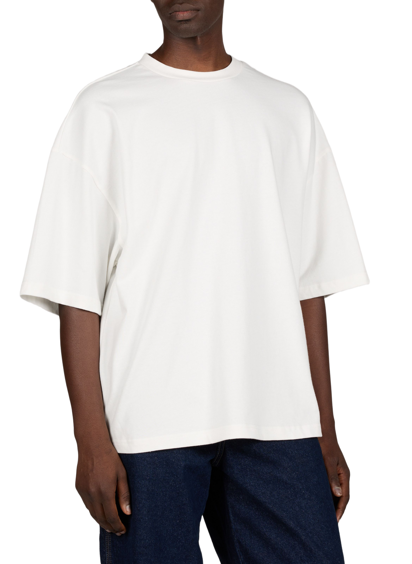 Solid color oversized cotton T-shirt ENTIRE STUDIOS White