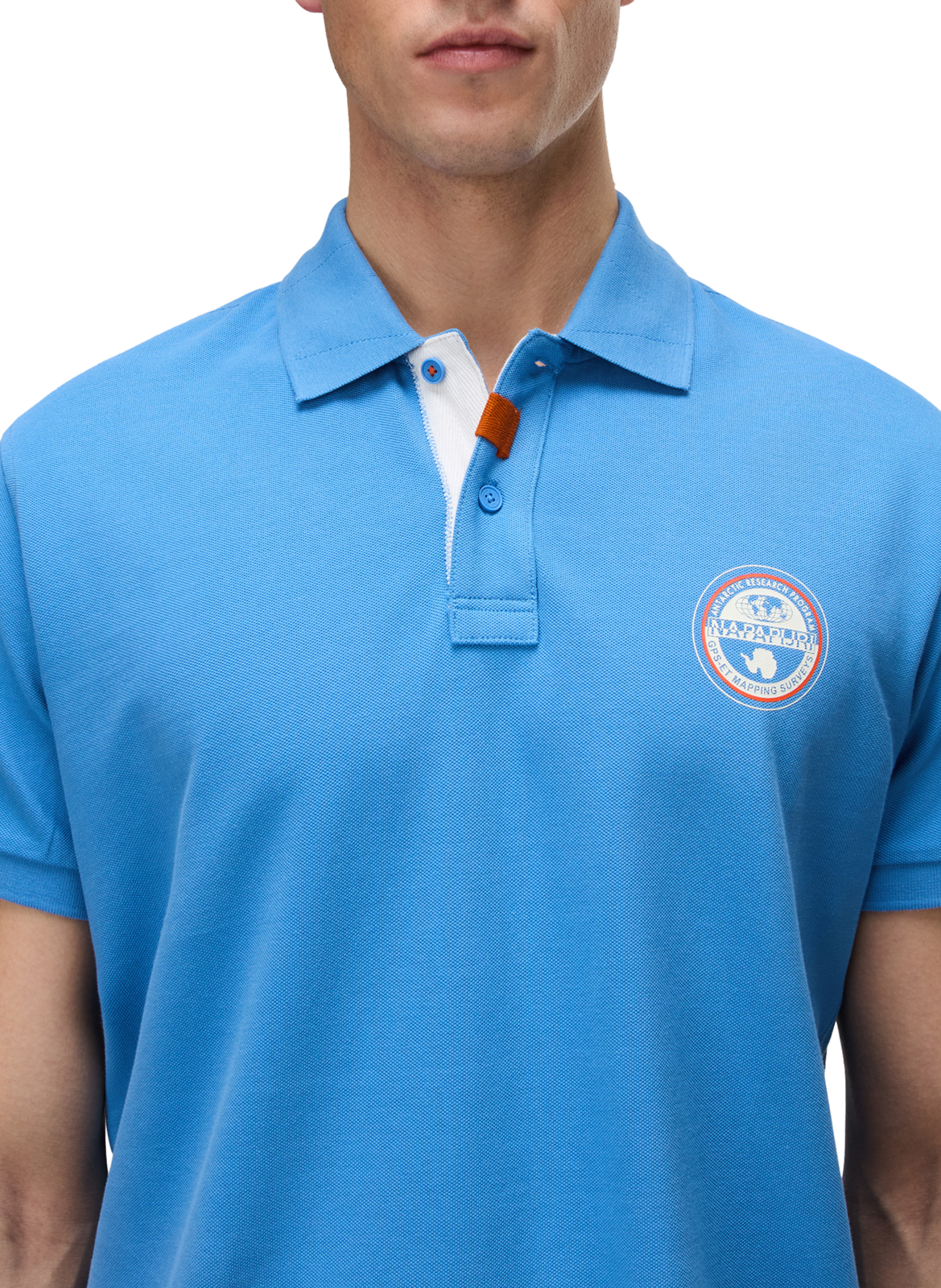 Polo droit à logo Clanis en coton NAPAPIJRI Bleu