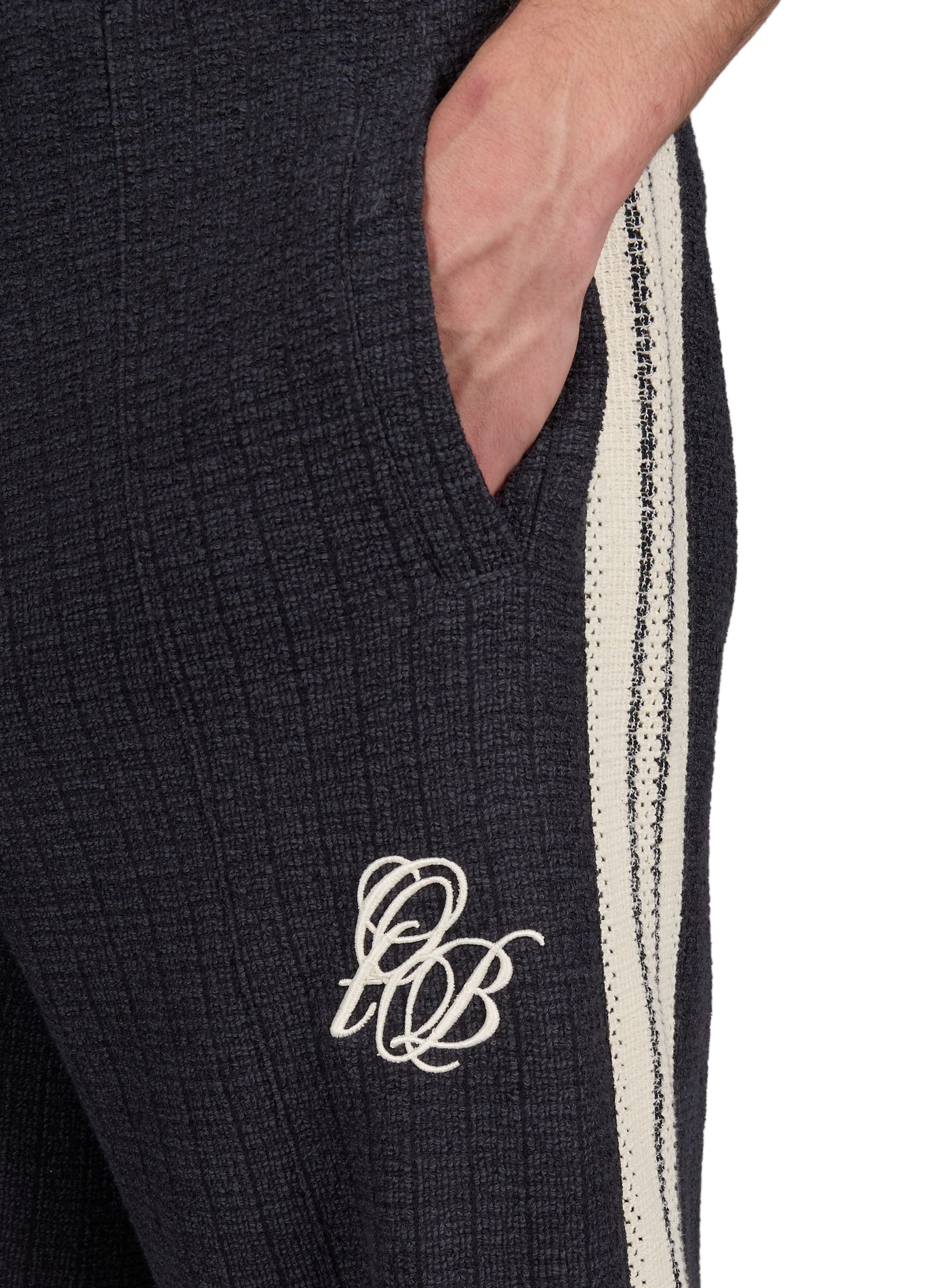 Lounge Wear Drawstring Pants in Cotton and Linen Blend ONLY THE BLIND Grey