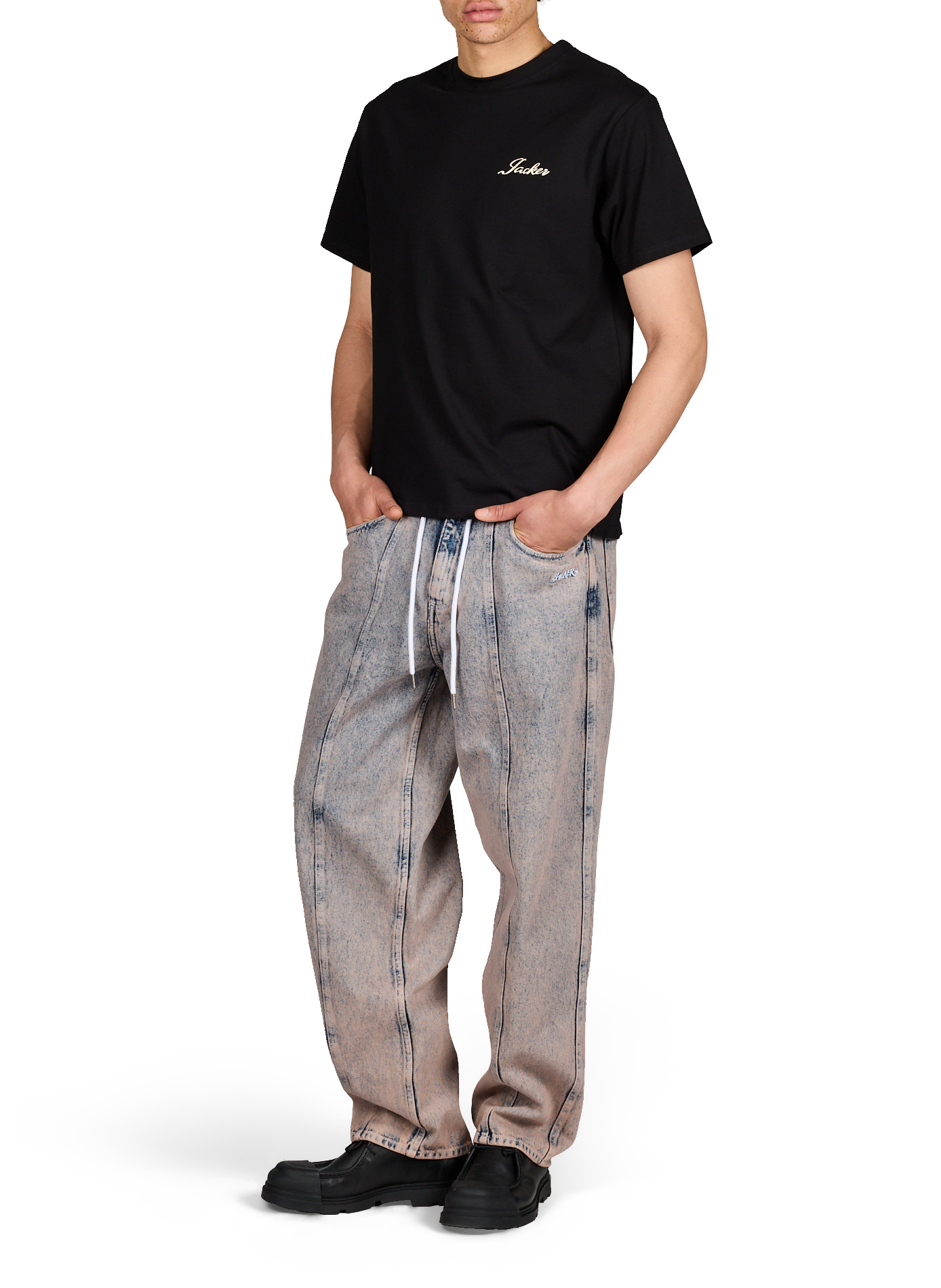 Jean baggy en coton JACKER. Gris