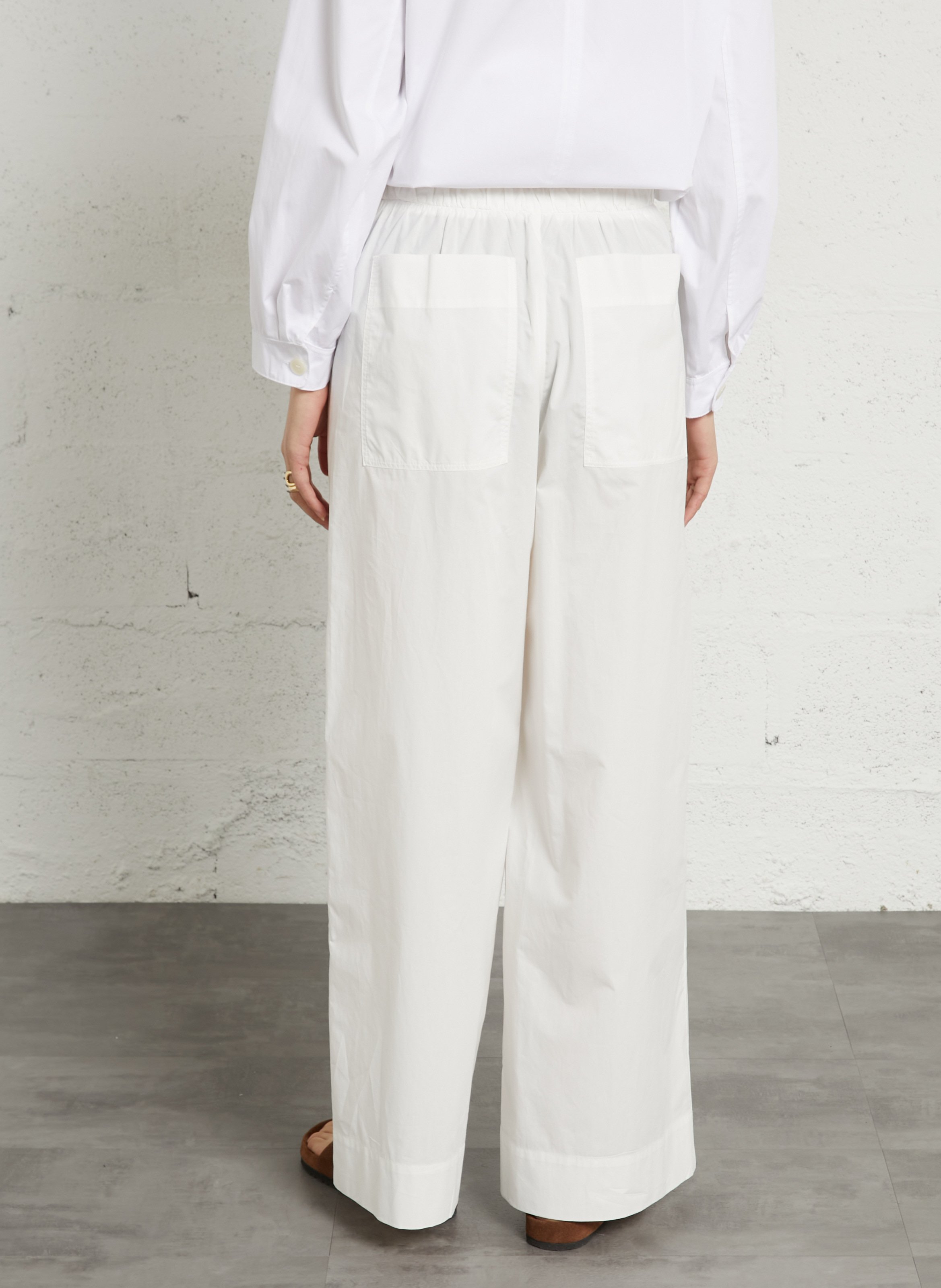 Pantalon large en coton bio hugues SOEUR Beige