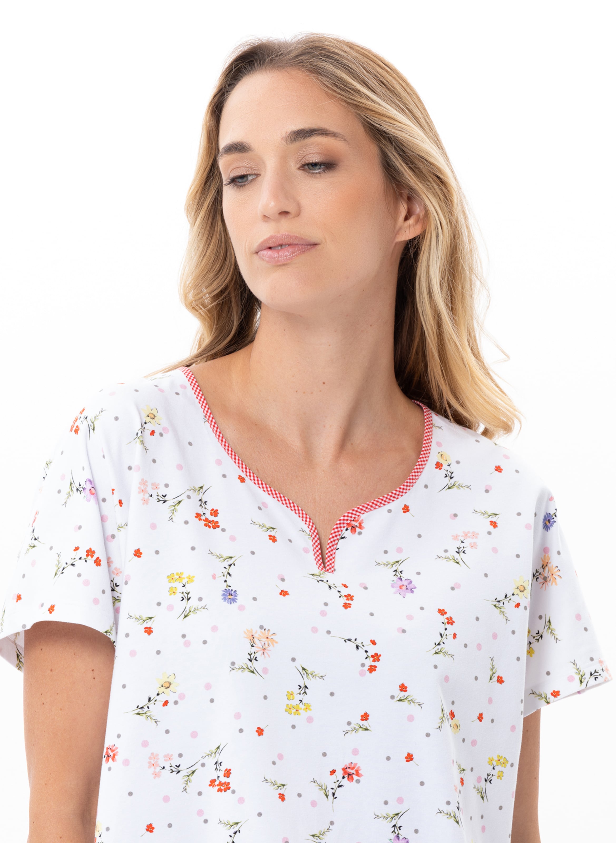 Pyjama short en coton daisy 200 LE CHAT Multicolore