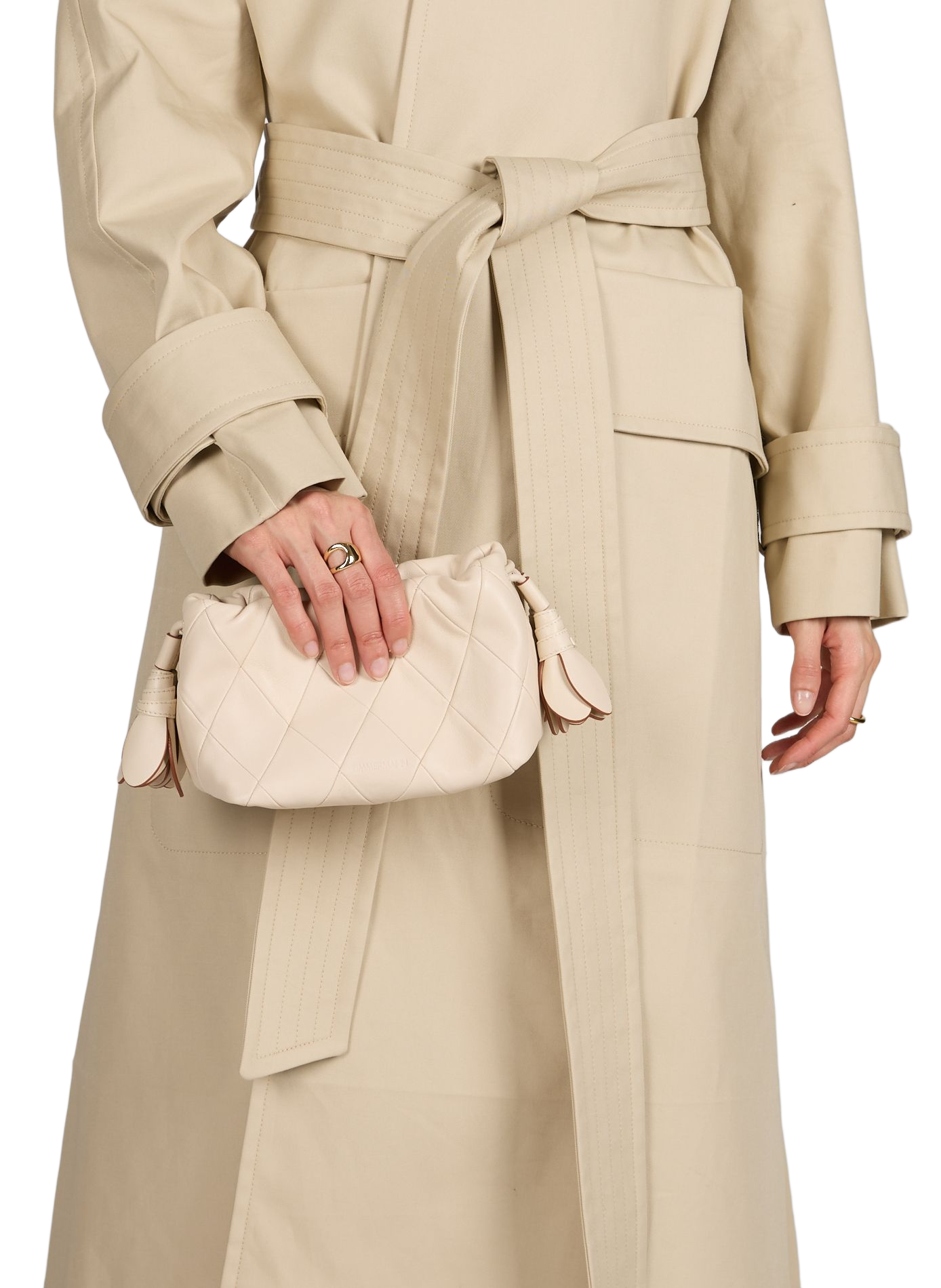 Pochette Cloud 91 Small en cuir de mouton ZIMMERMANN Blanc