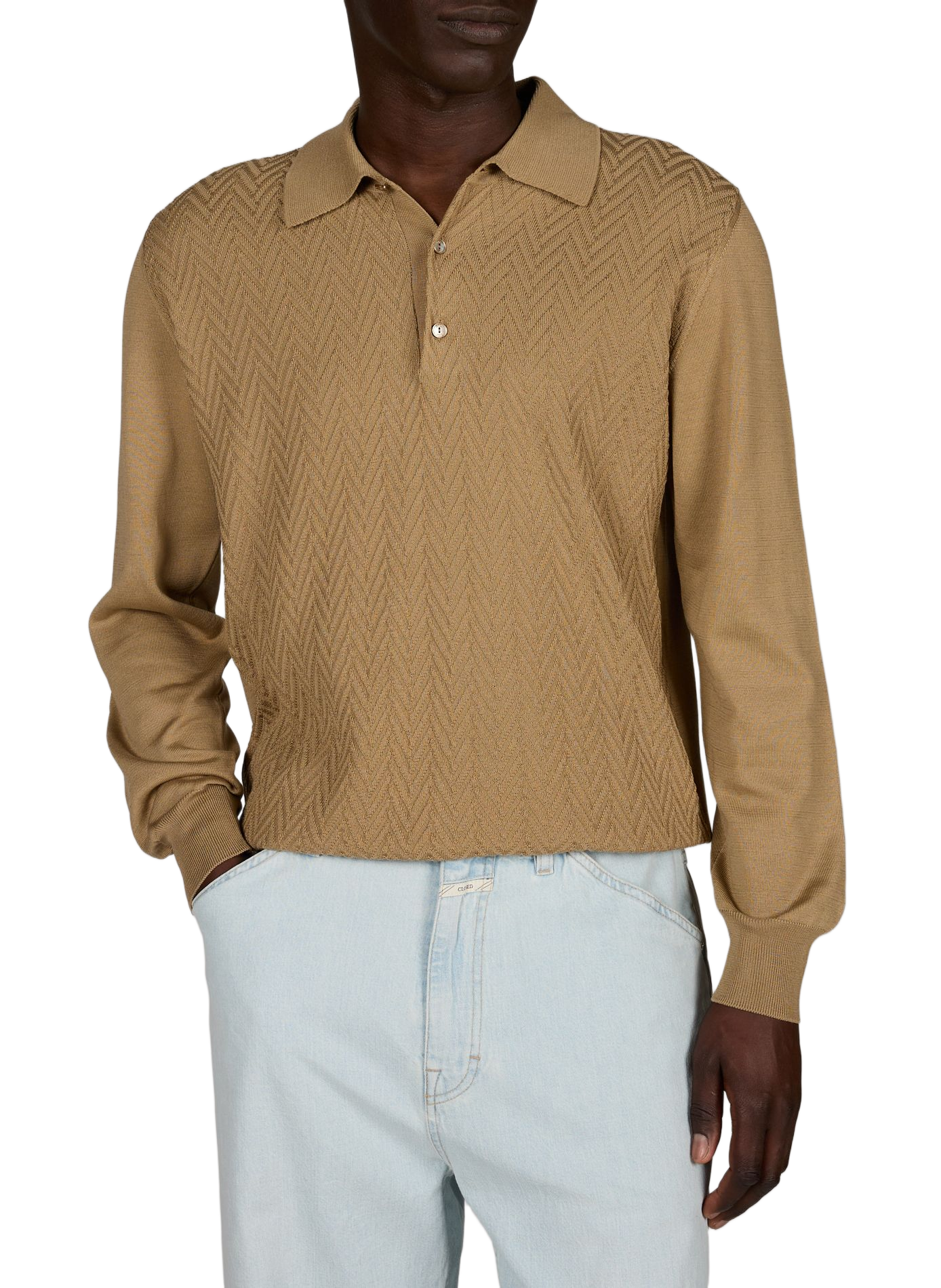 Polo-Strickpullover ETON Beige