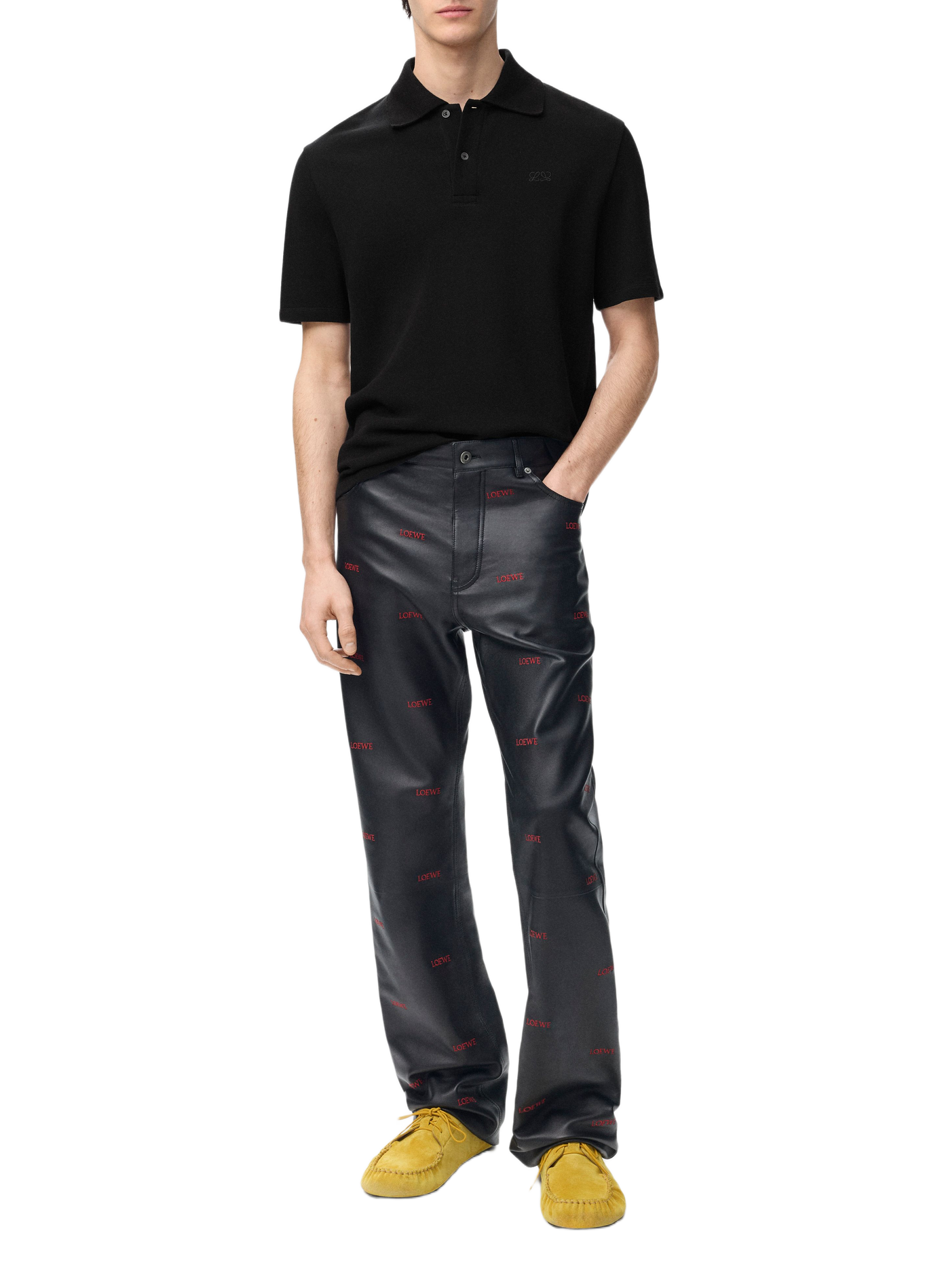 Poloshirt aus leichtem Pikee-Baumwolle LOEWE Schwarz