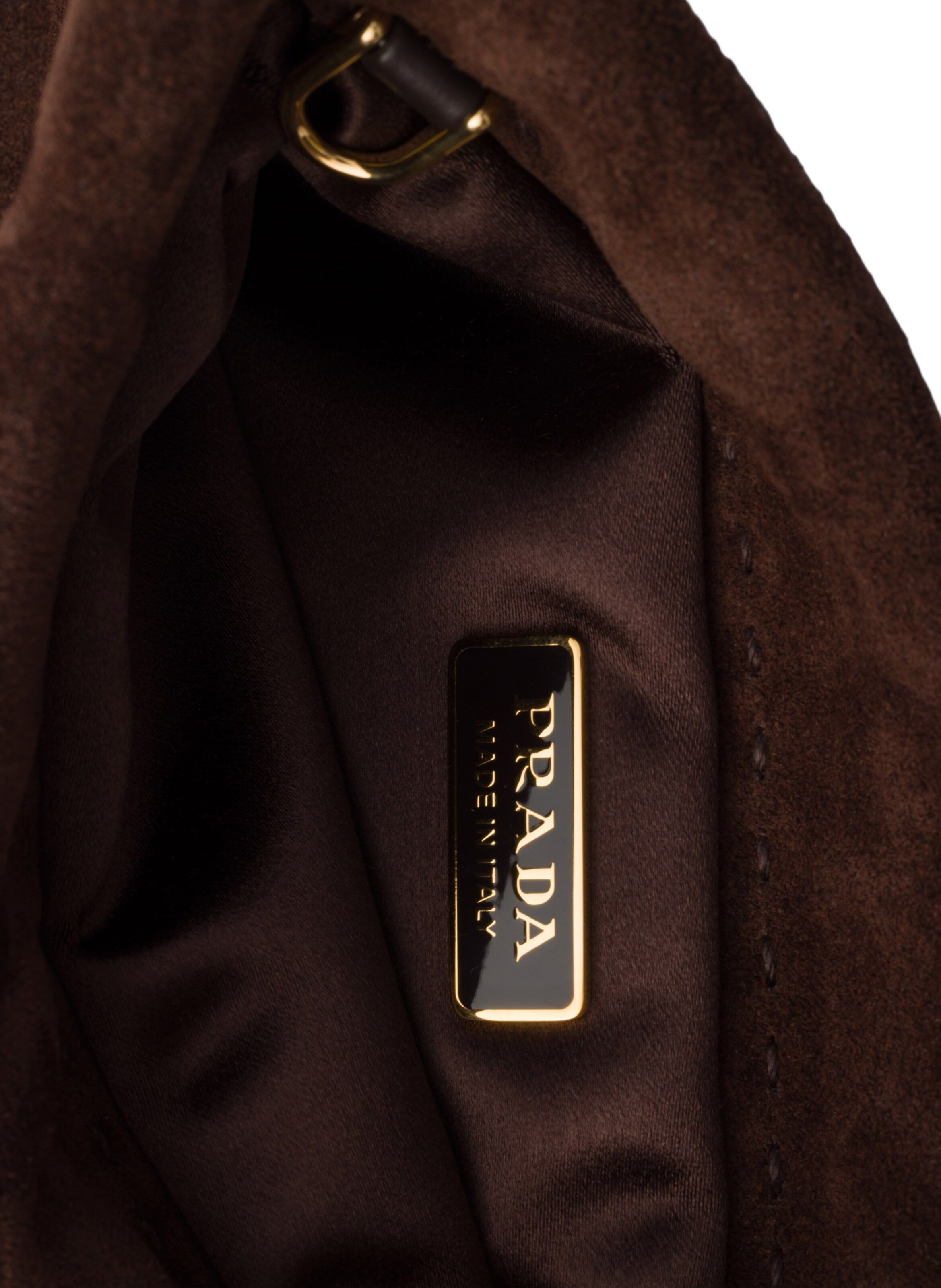 Pochette pour smartphone en veau velours PRADA Marron