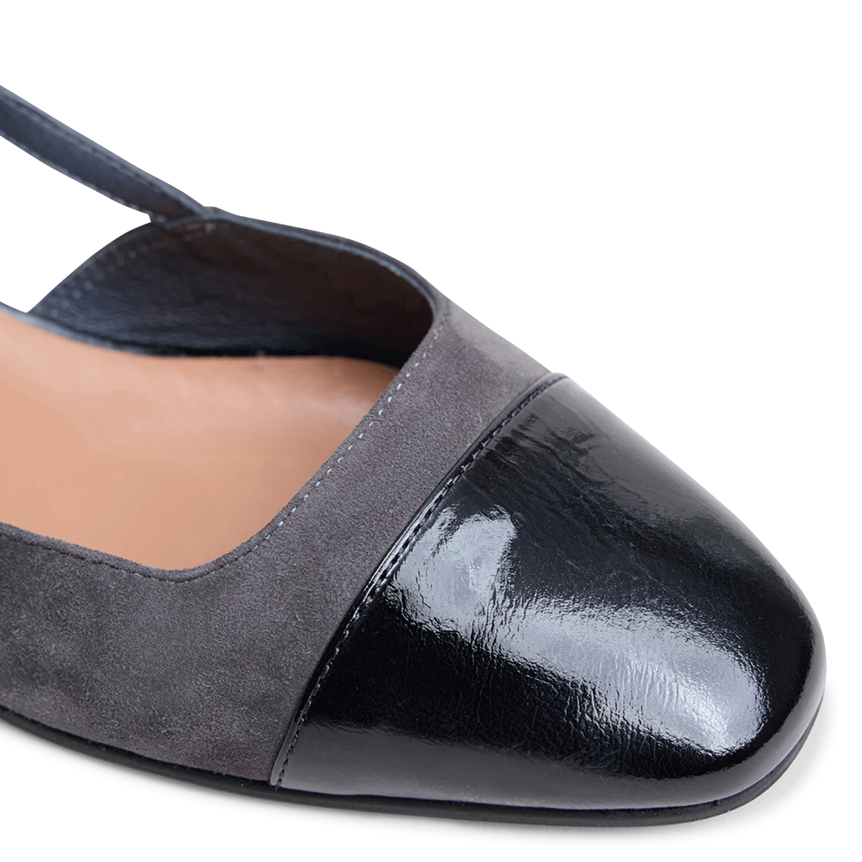 Ballerines en cuir bi-matière dhapou JONAK Gris