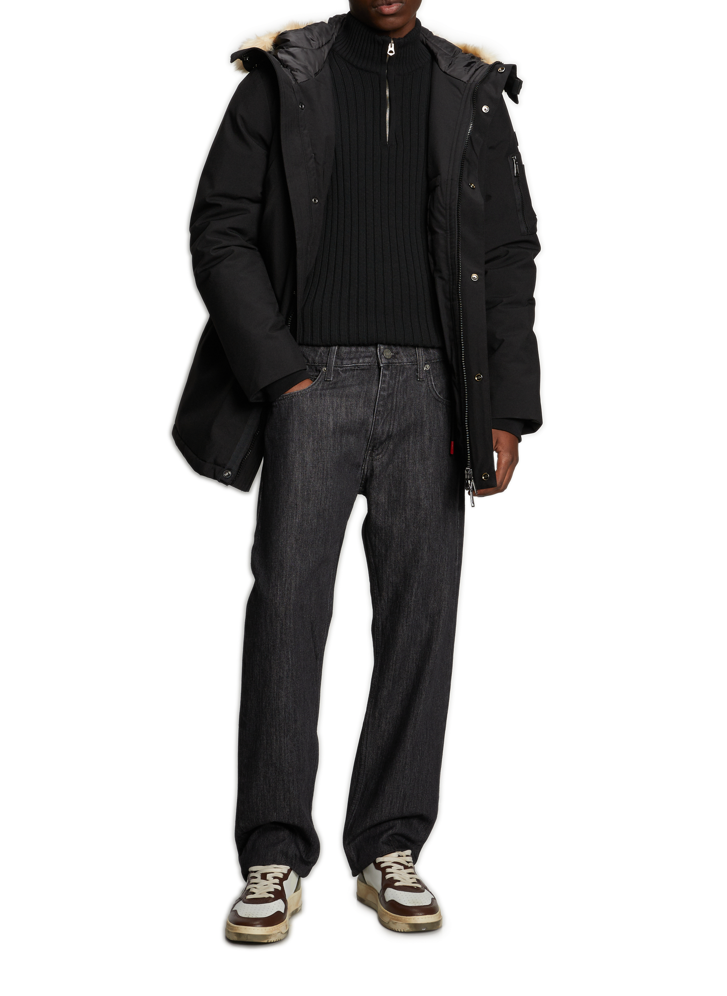 Kapuzenjacke SCHOTT Schwarz