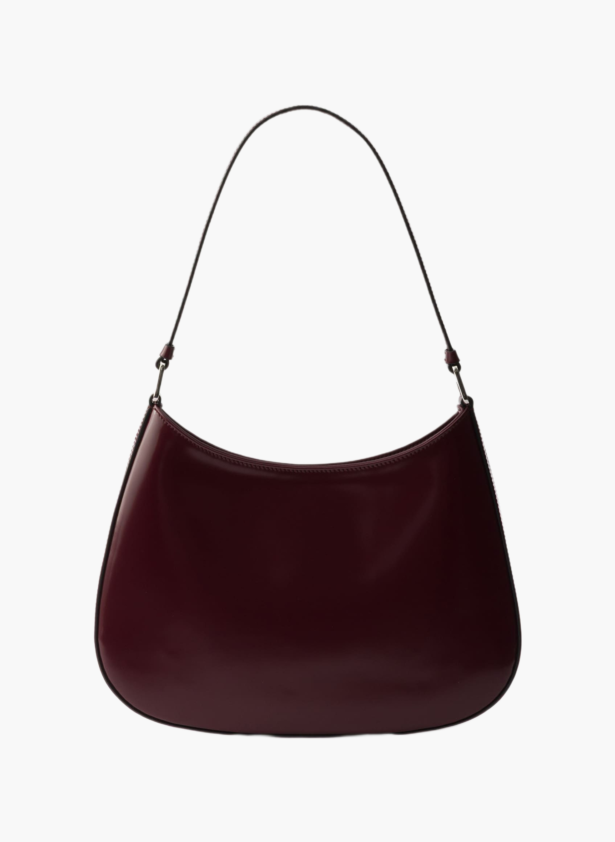 Sac porté épaule prada cleo en cuir brossé | Rouge PRADA Femme
