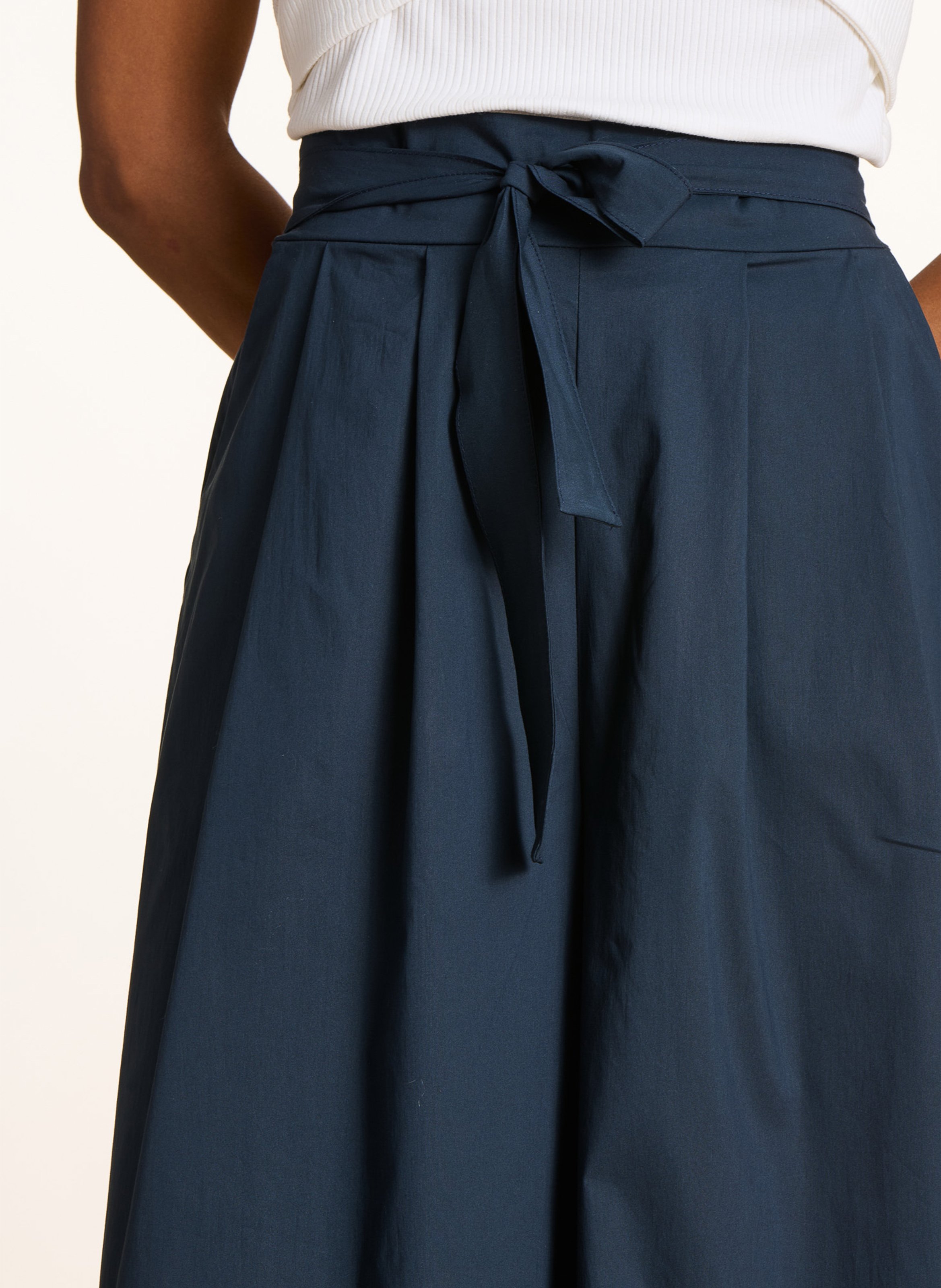 Wijde broek van katoenmix LA FEE MARABOUTEE Blauw
