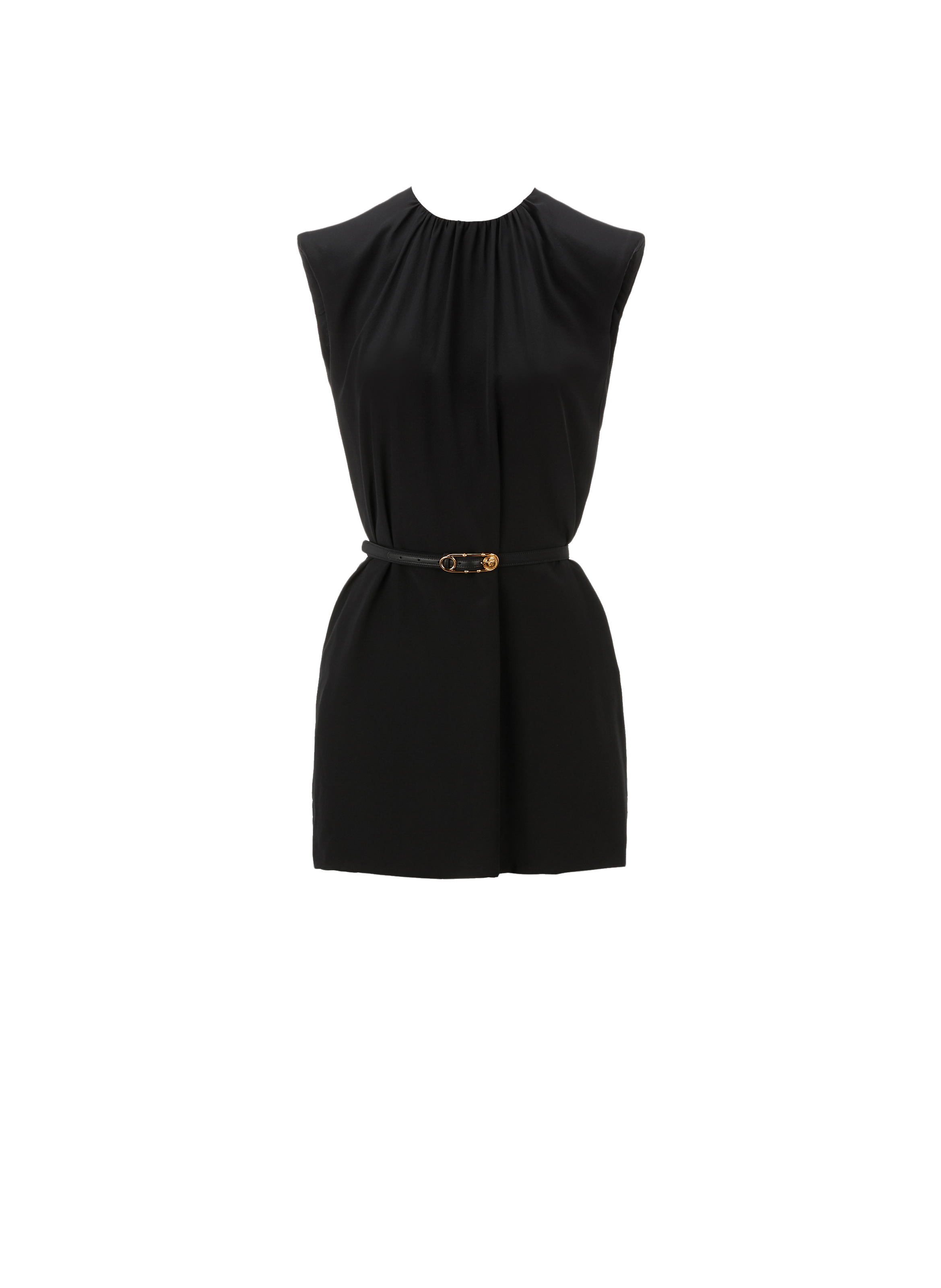 Robe avec ceinture en soie