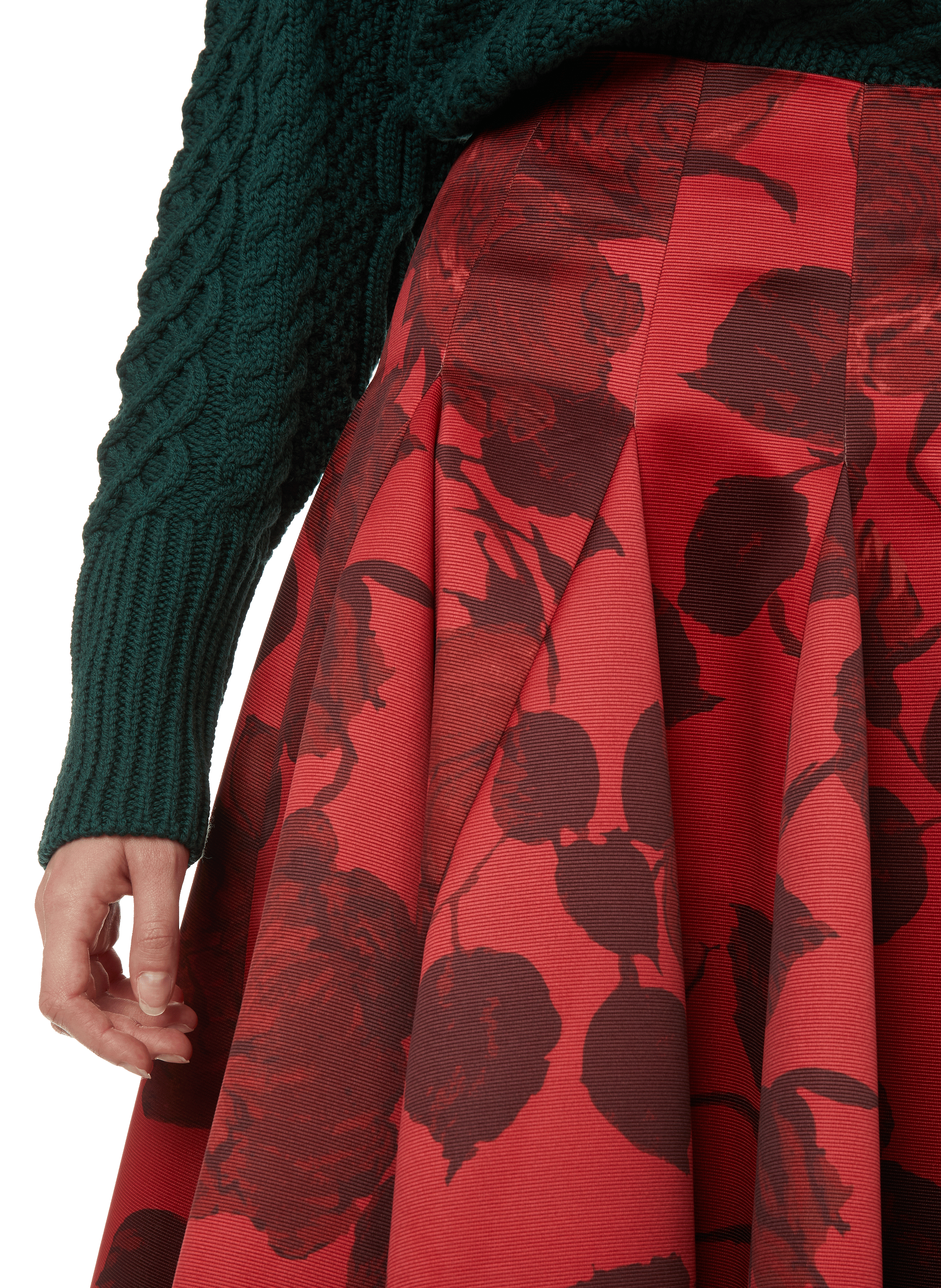 Jupe Vonda à jacquard EMILIA WICKSTEAD Rouge