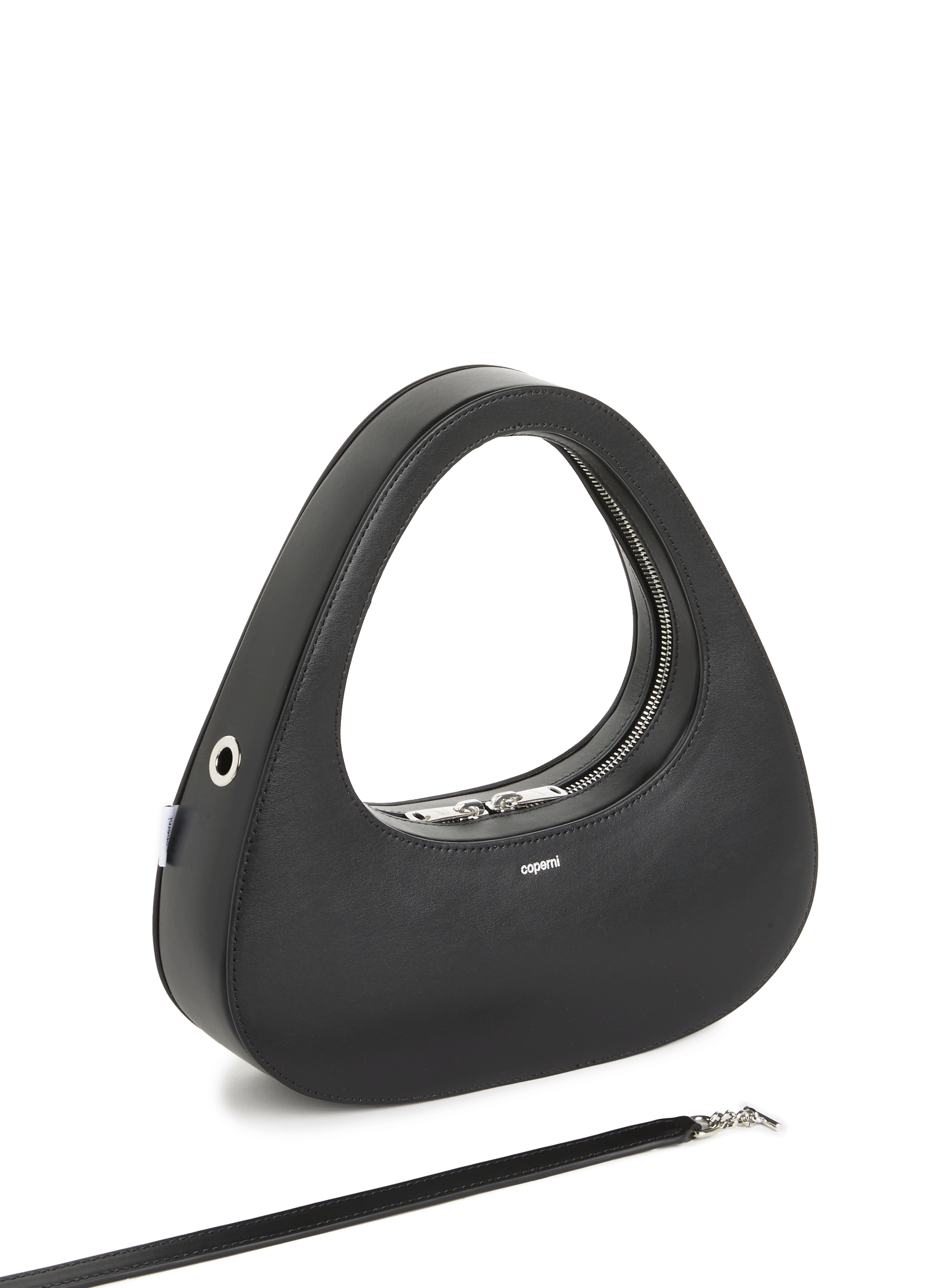 Sac à main Baguette en cuir Noir