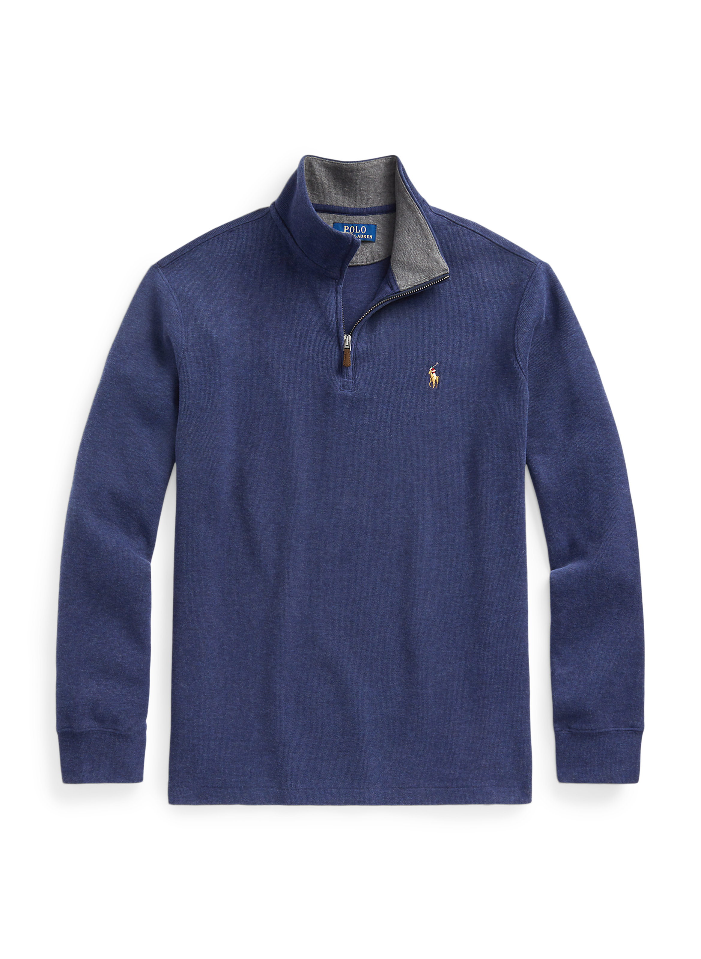 Pull col zippé en coton