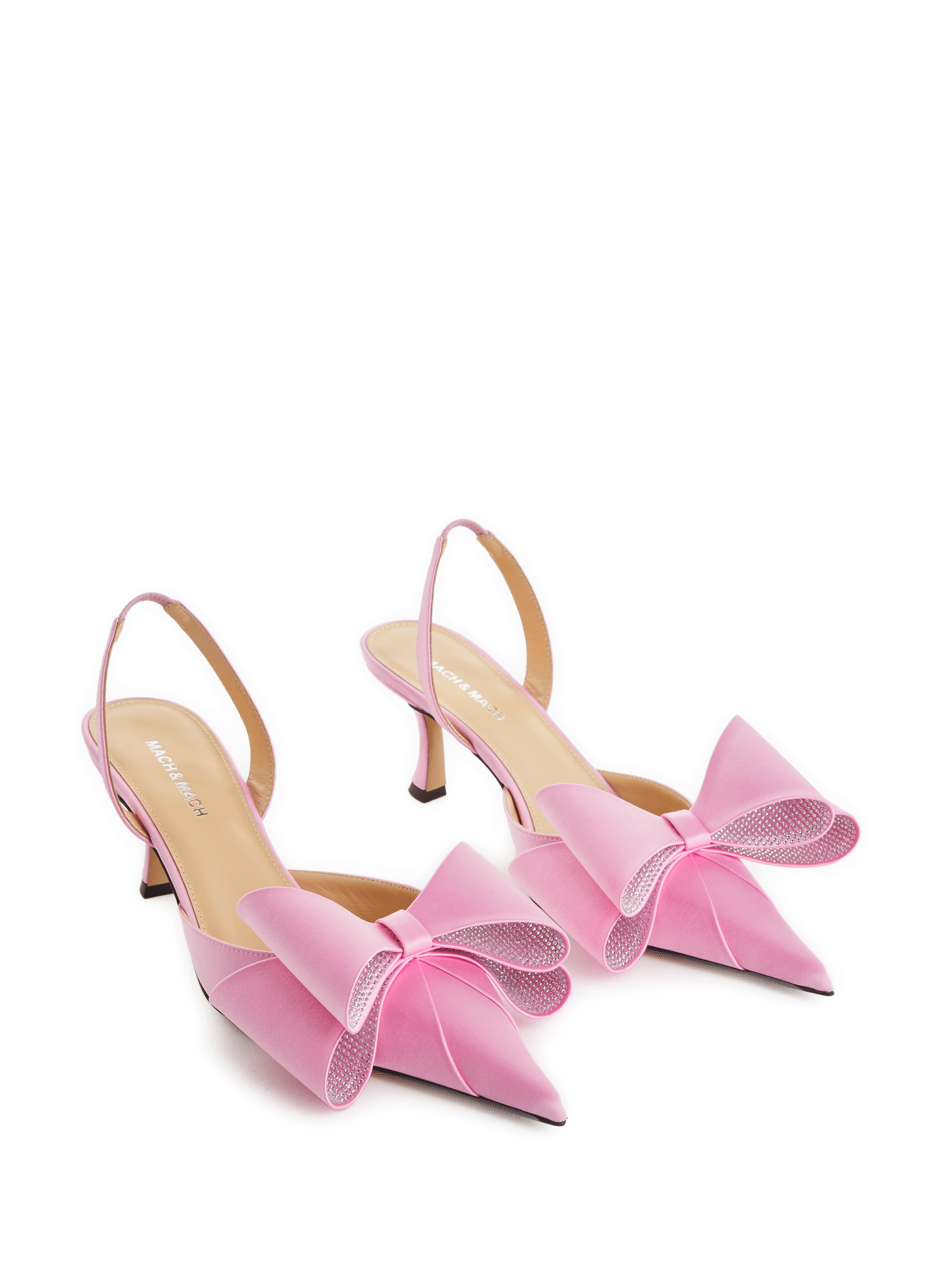 Escarpins à strass en cuir