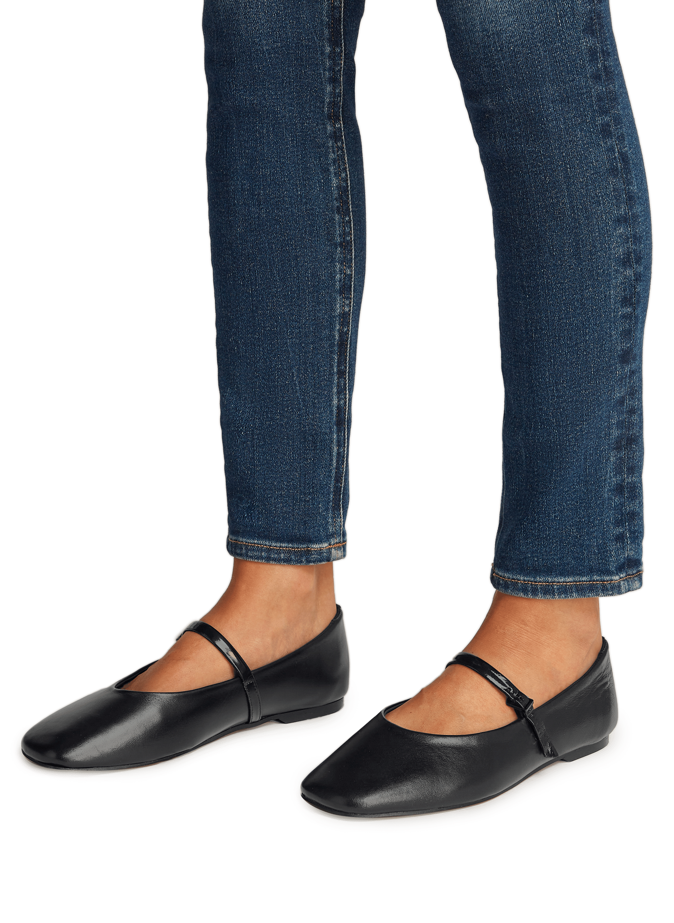 Ballerines en cuir Mary Jane CALVIN KLEIN Noir