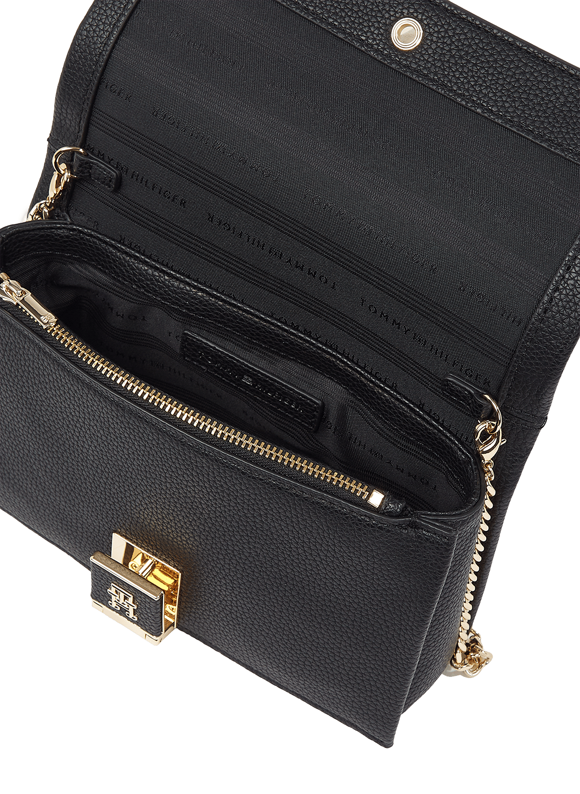 Small smooth crossbody bag TOMMY HILFIGER Black