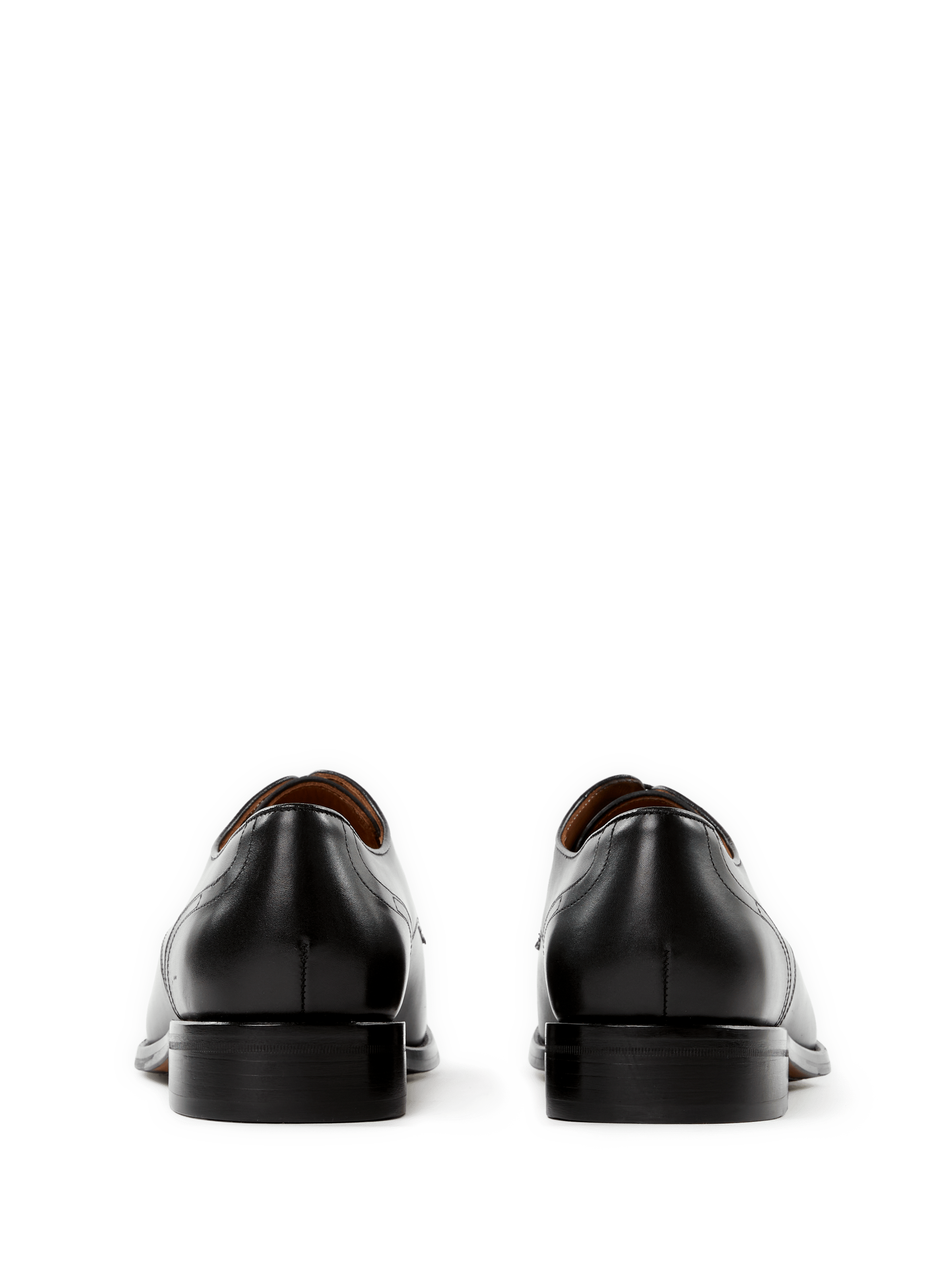 Calfskin leather lace-up loafers HACKETT Black