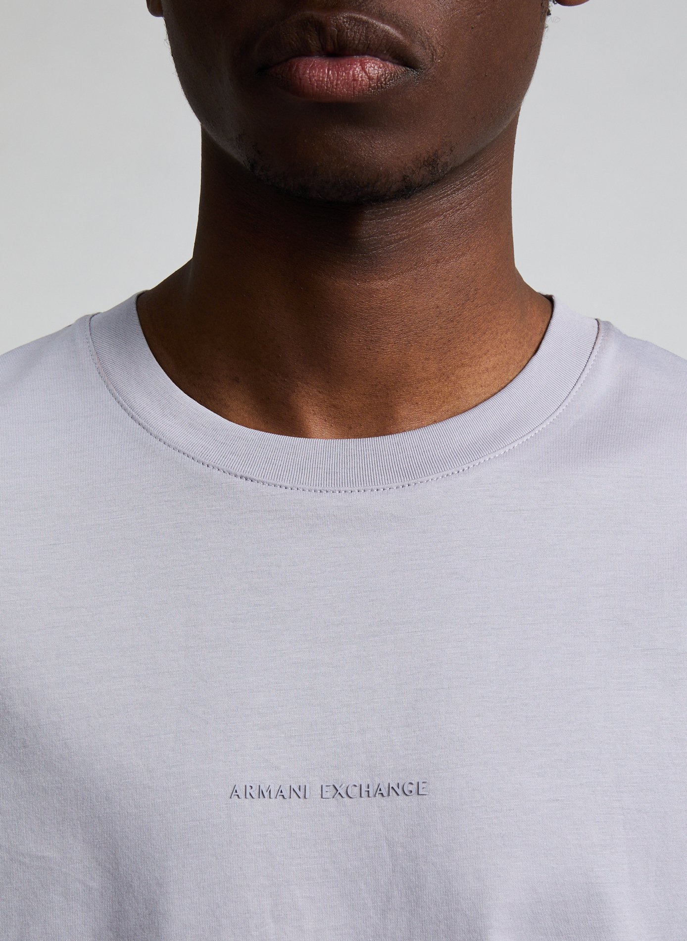 Tee-shirt manches courte en coton ARMANI EXCHANGE Violet