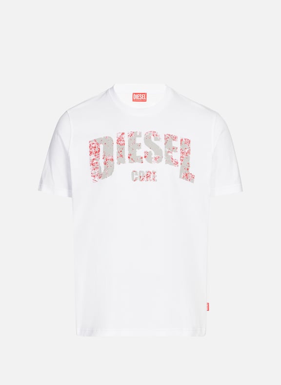 Classic Cotton T-Shirt White by DIESEL DIESEL Classic Cotton T-Shirt White