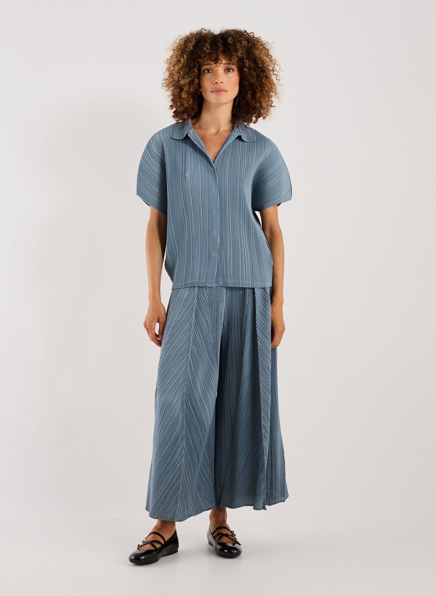 Pantalon ample plissé  ADOLFO DOMINGUEZ Gris