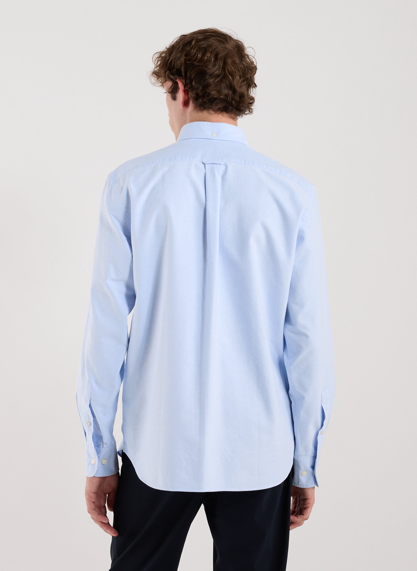 Chemise unie en coton FACONNABLE Bleu
