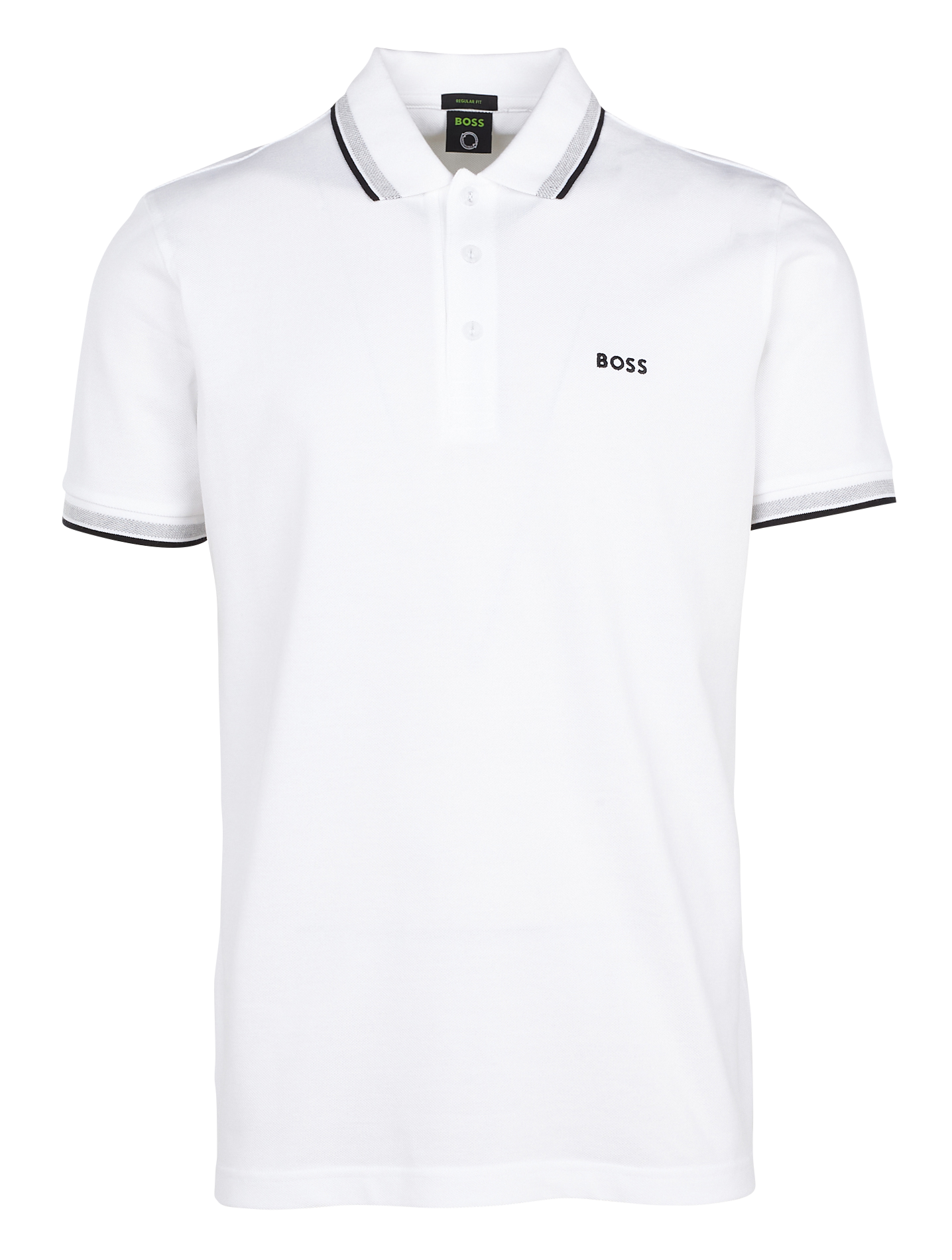 Polo regular fit en coton BOSS Blanc