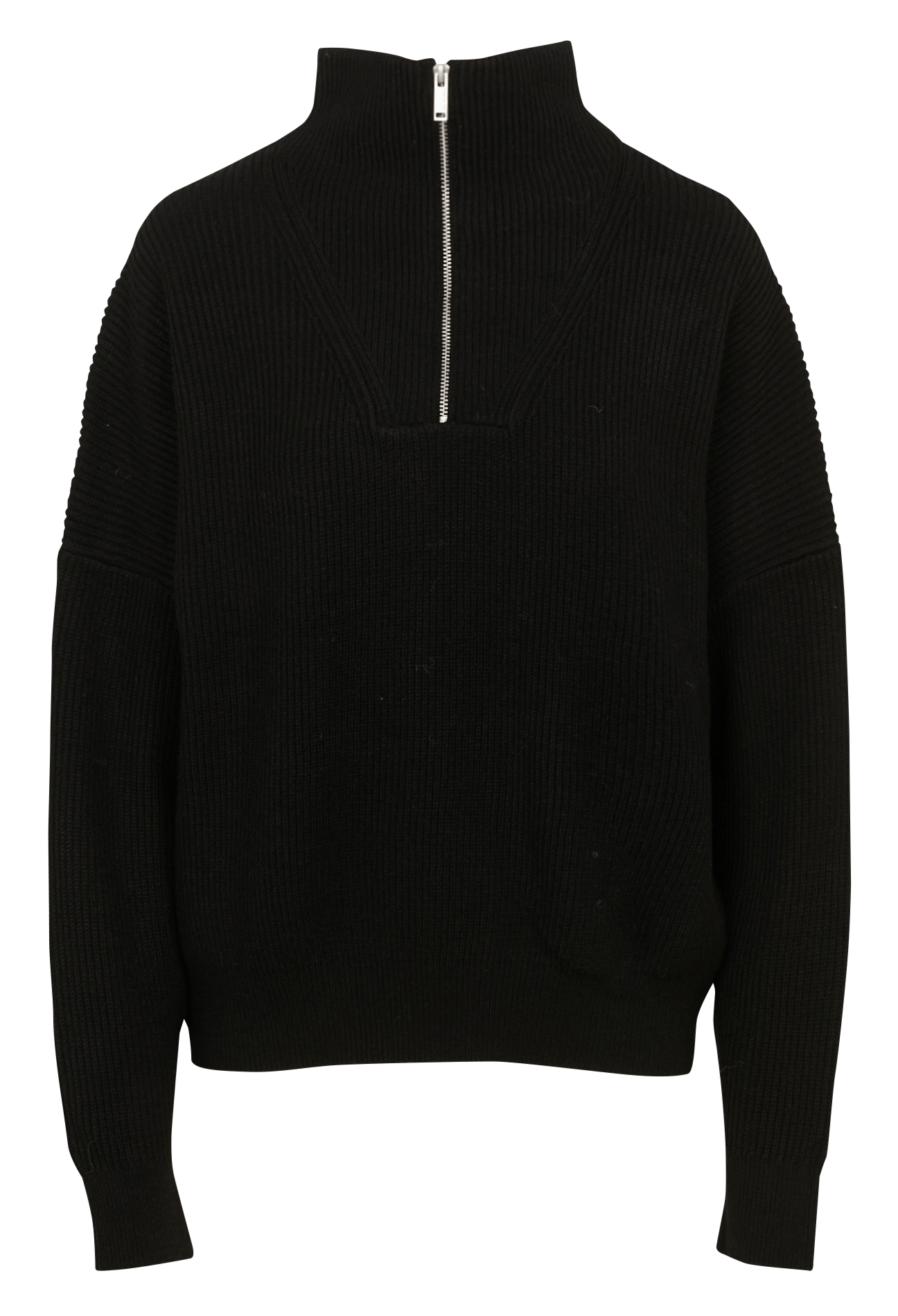 Pull ample col camionneur en maille IKKS Noir