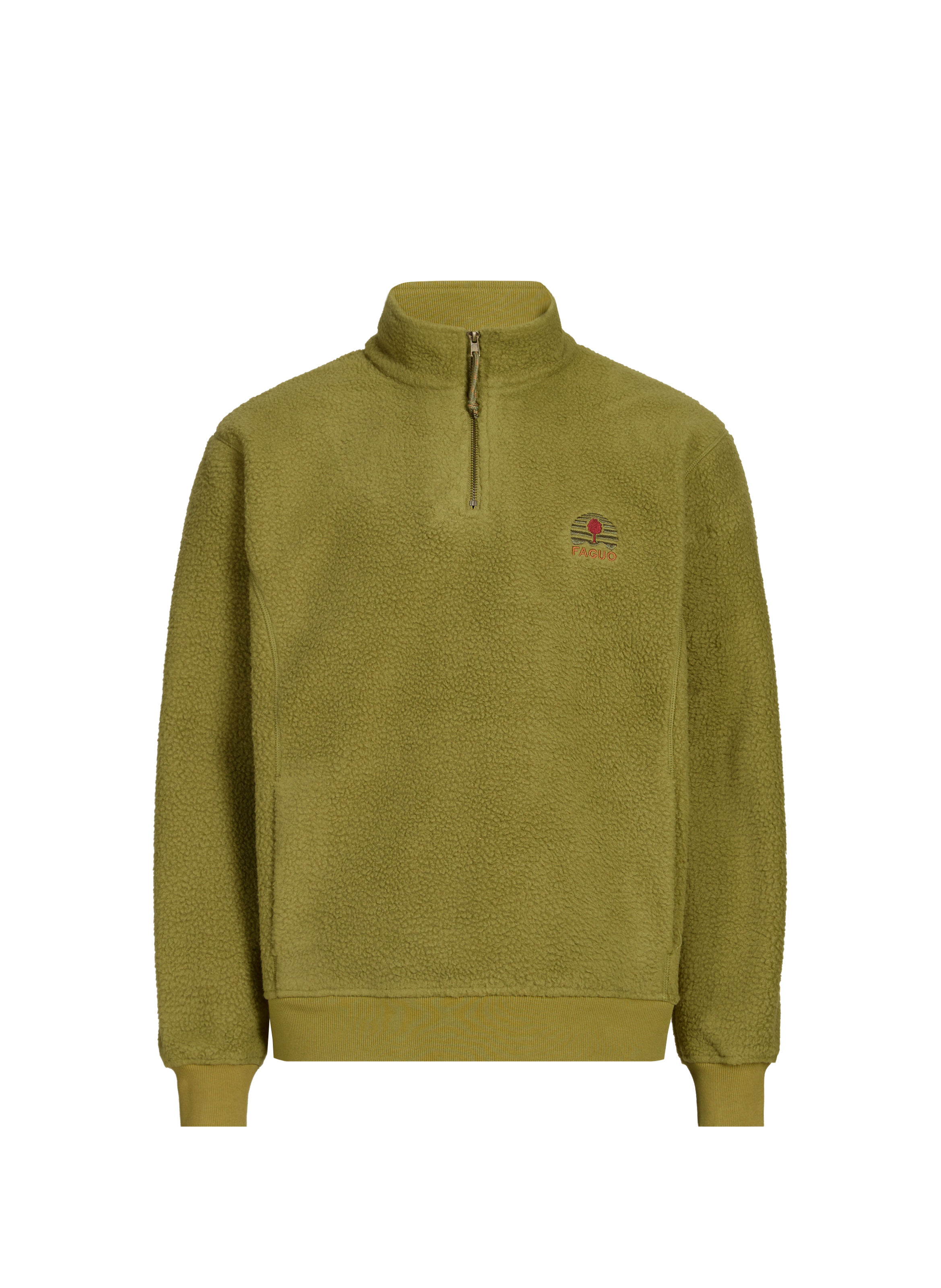 Straight zip-up sweatshirt FAGUO Green