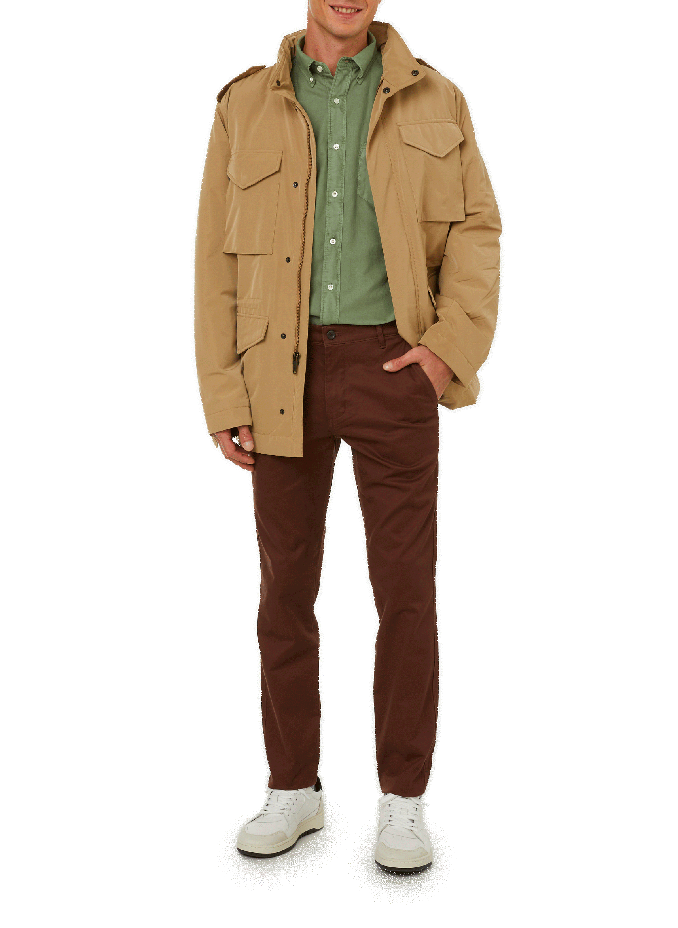 Pantalon Chino en coton DOCKERS Marron