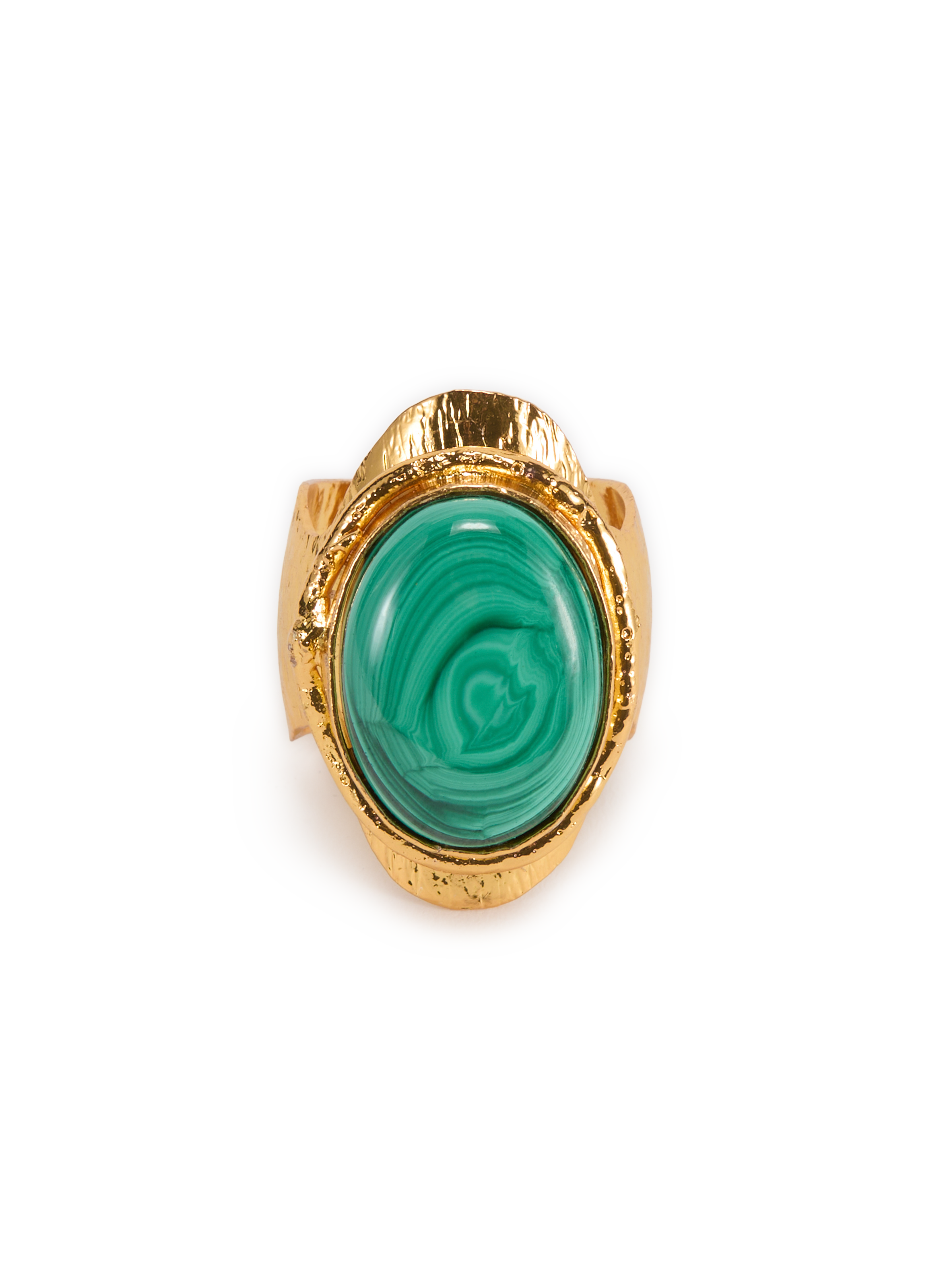 SYLVIA TOLEDANO Brass and stone ring Green