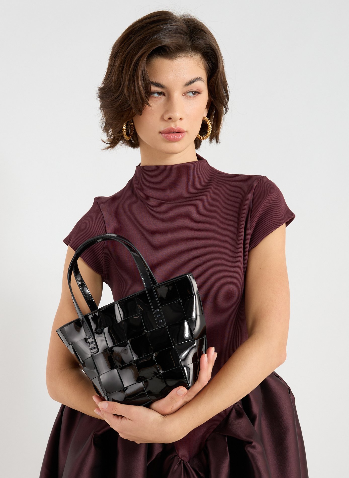 Sac à main K/Nova en cuir  KARL LAGERFELD Noir