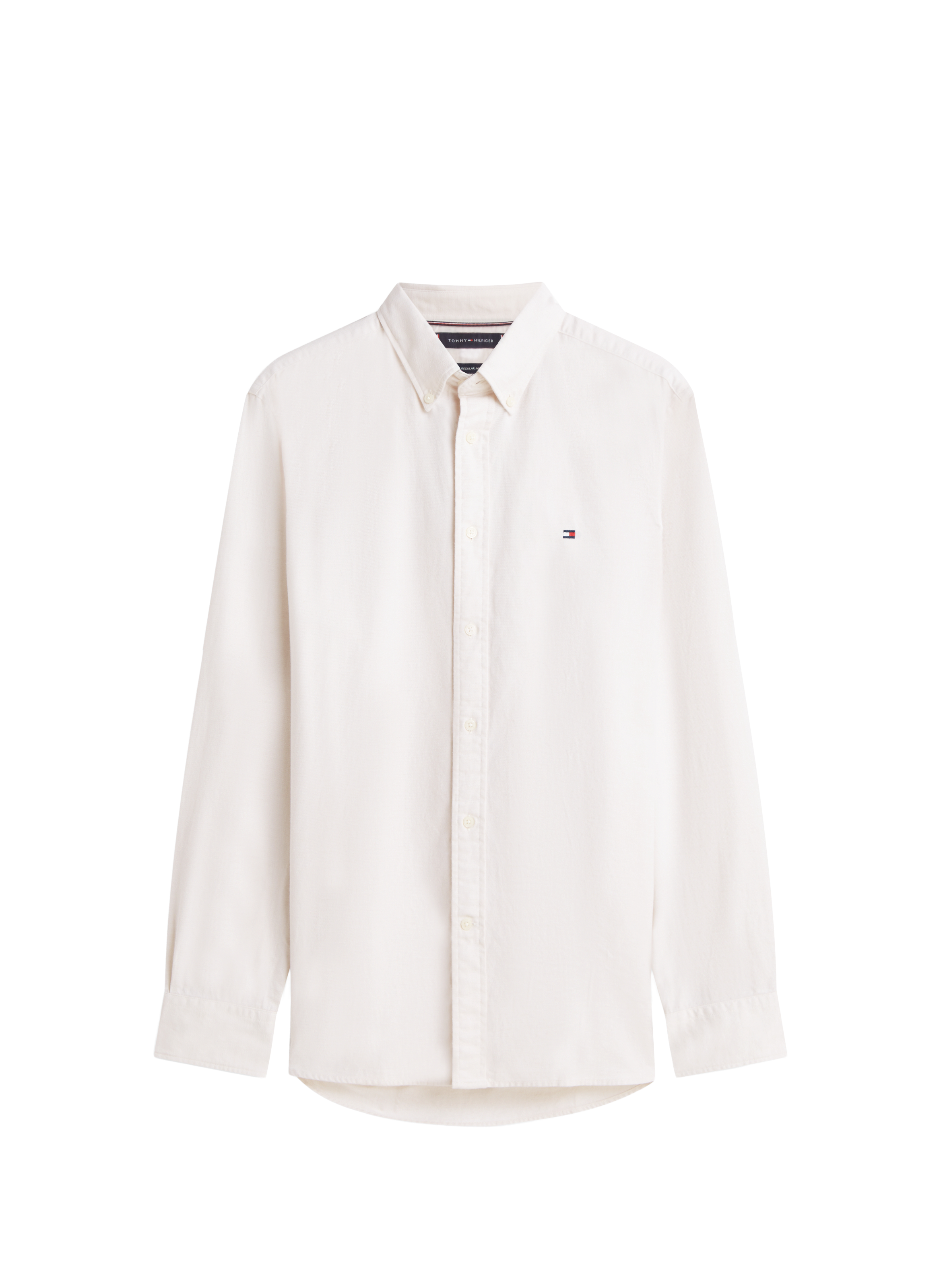 Classic shirt in cotton and linen TOMMY HILFIGER Beige