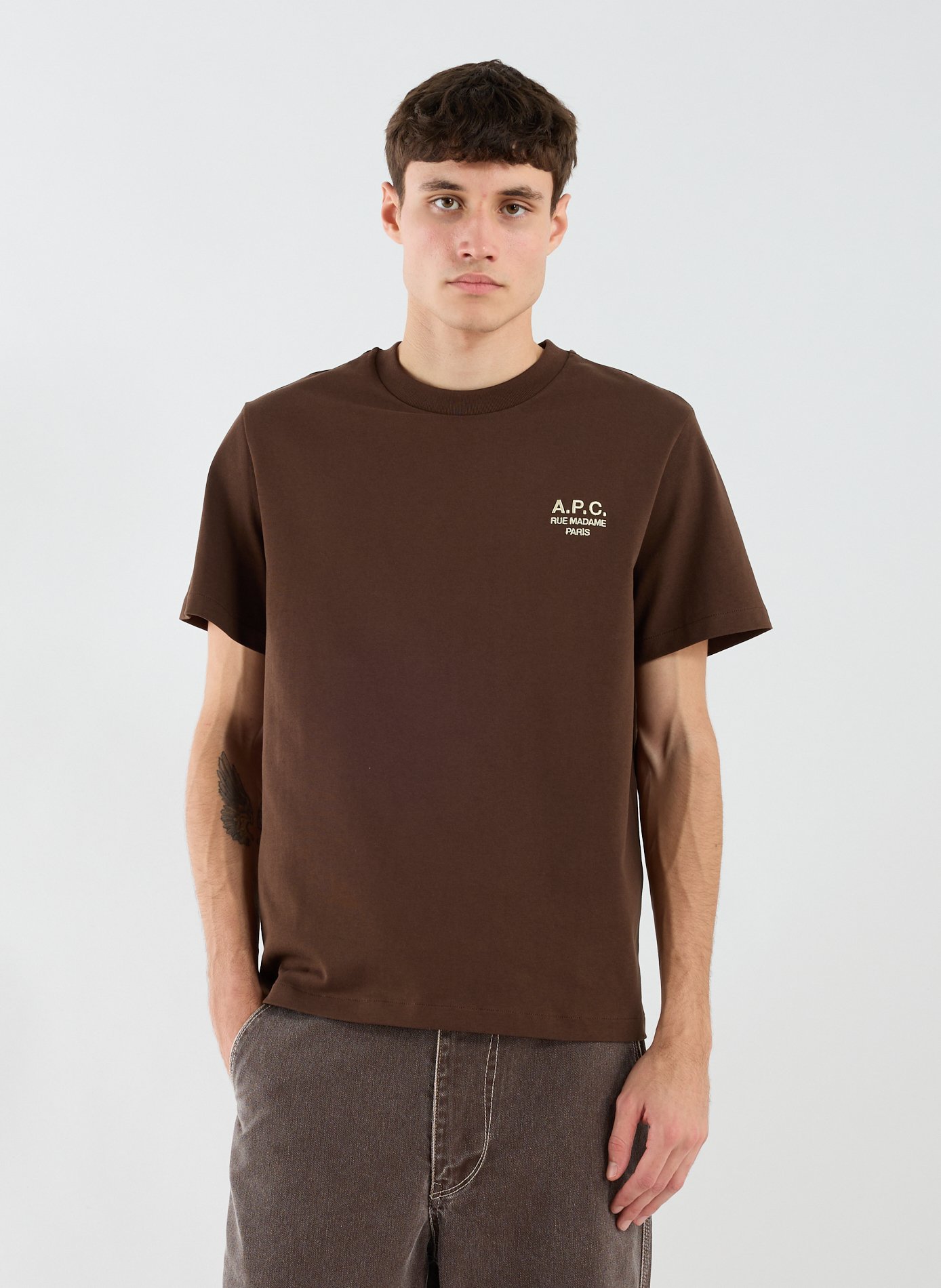 Classic Cotton T-Shirt A.P.C. Brown