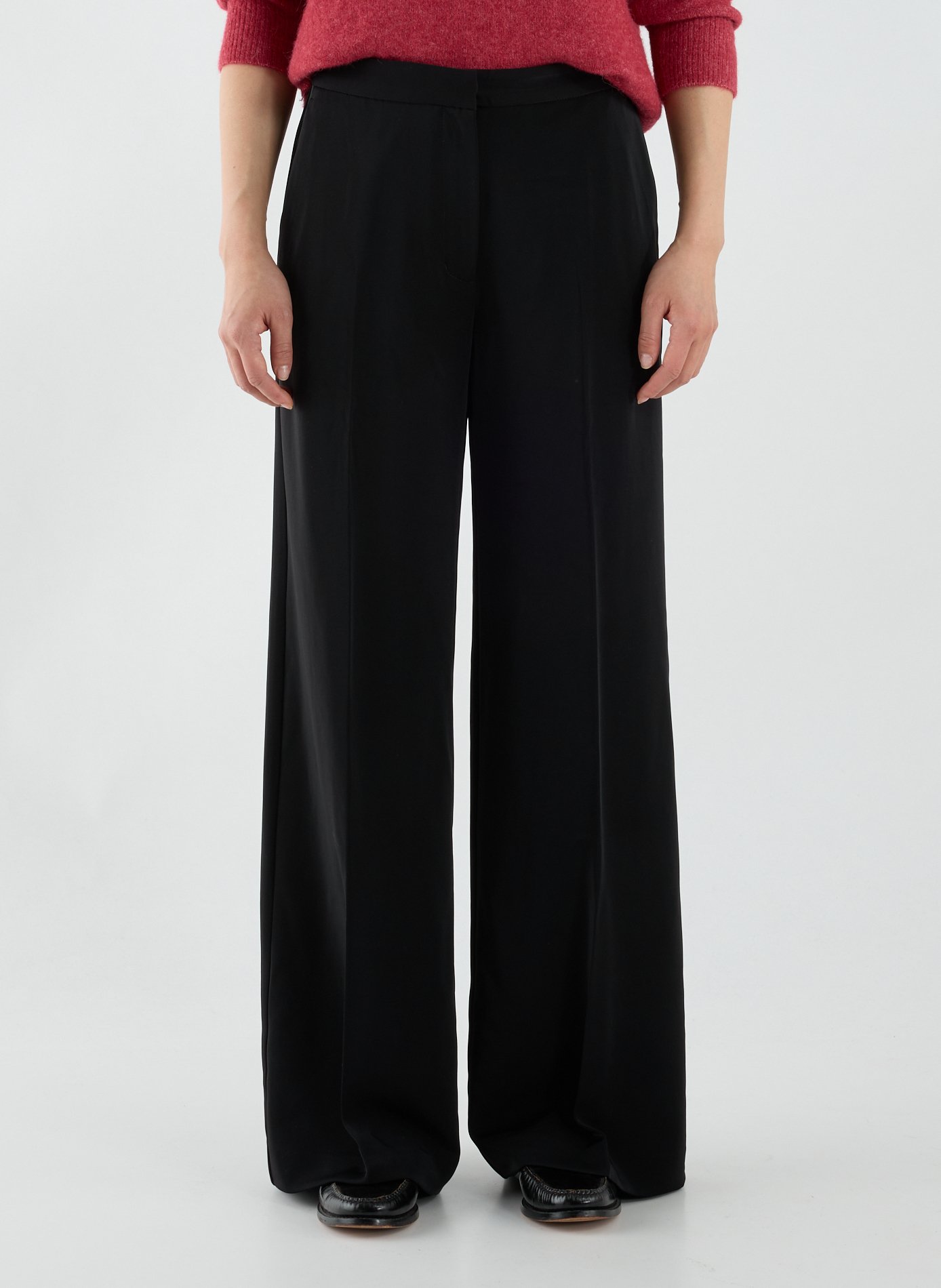 Pleated wide-leg trousers SAMSOE SAMSOE Black