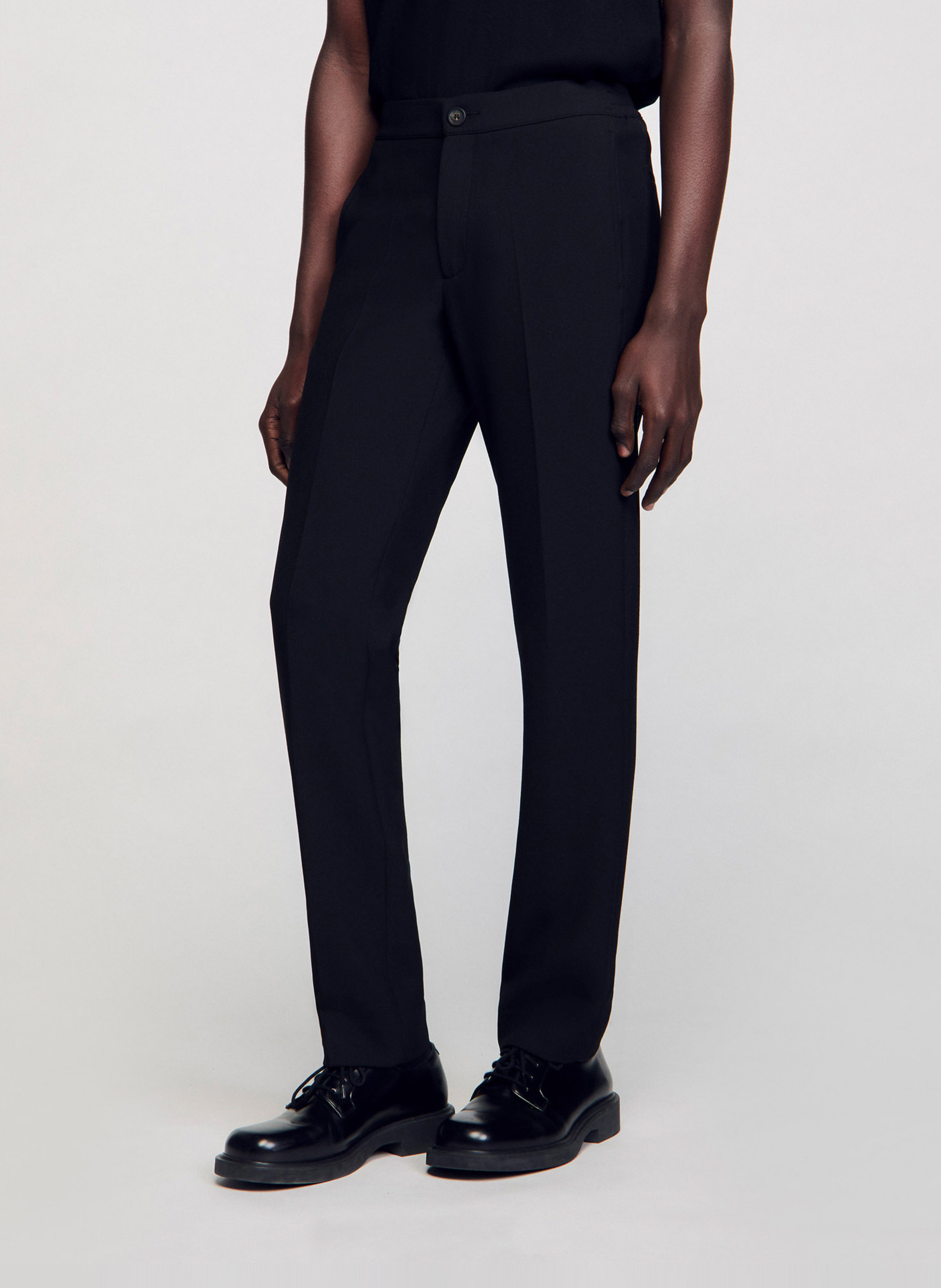 Pantalon droit SANDRO Noir