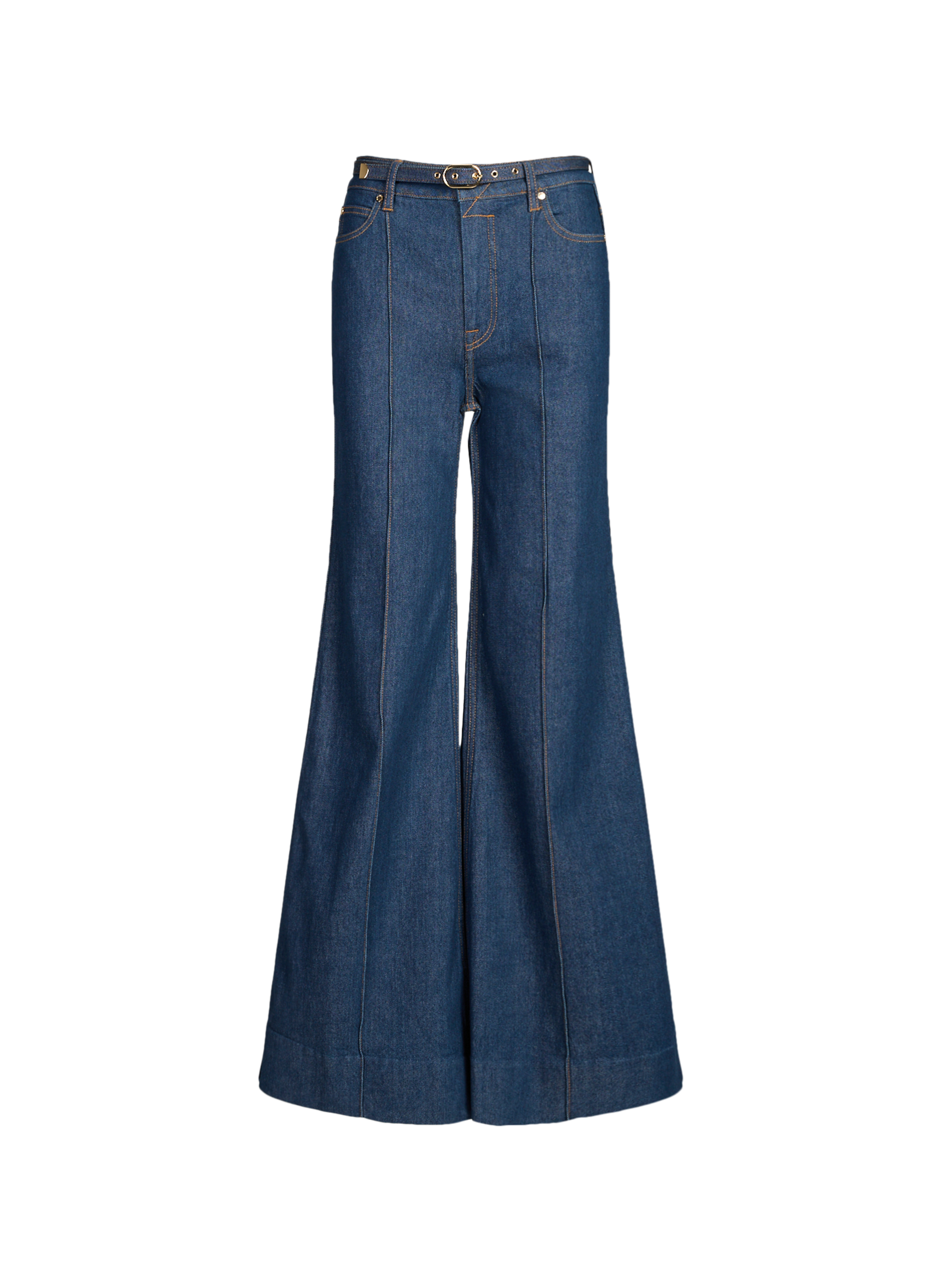 Flared jeans in mixed cotton ZIMMERMANN Blue