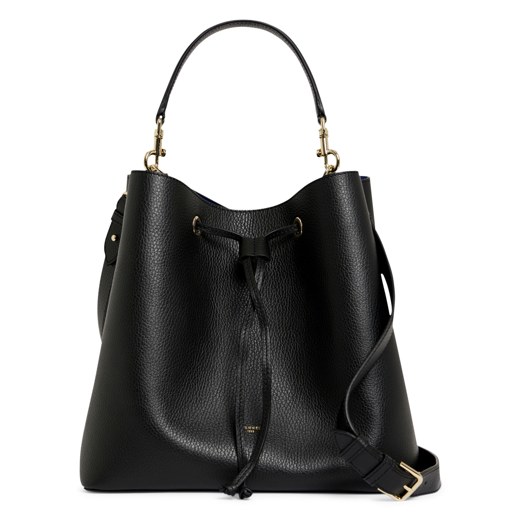 Grand sac seau louise en cuir grainé LE TANNEUR Noir