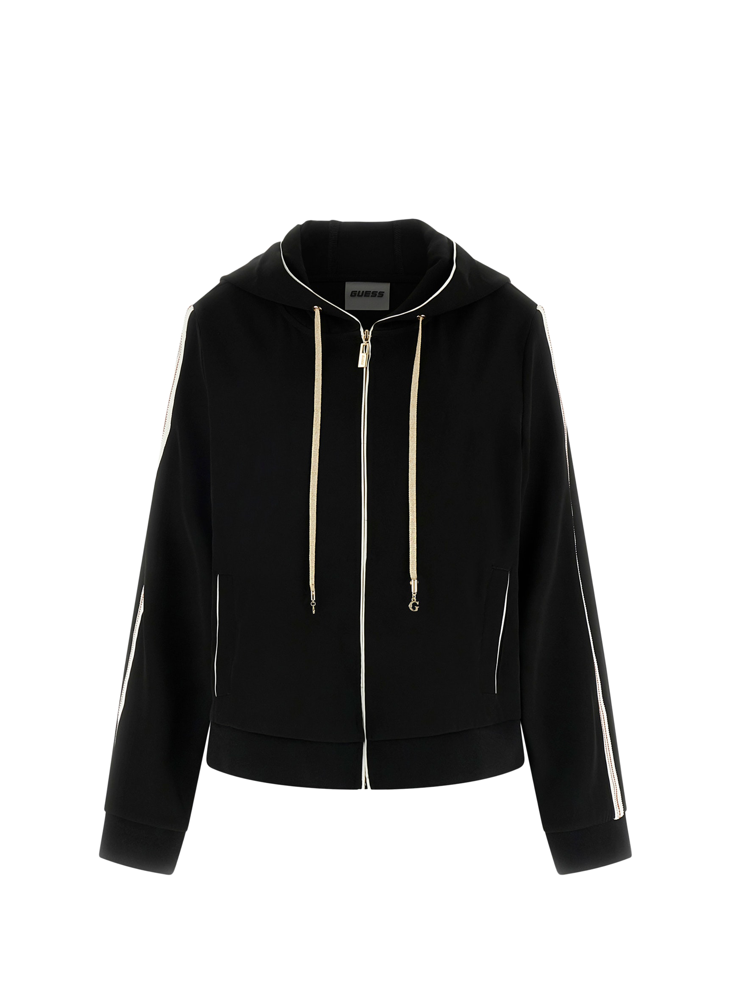 Rechte jas met rits GUESS Zwart