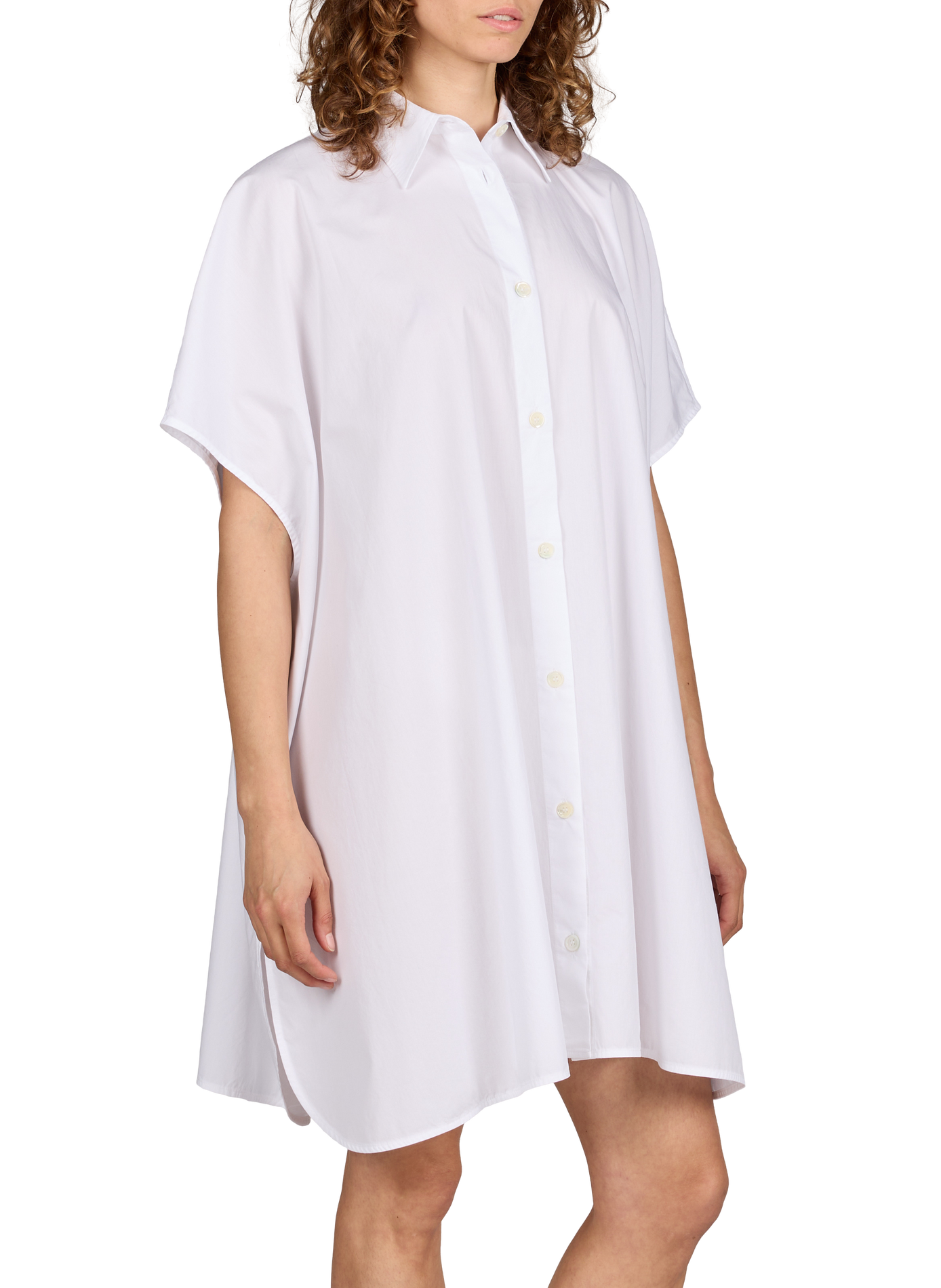 Robe Adriel courte en popeline de coton OFFICINE GENERALE Blanc