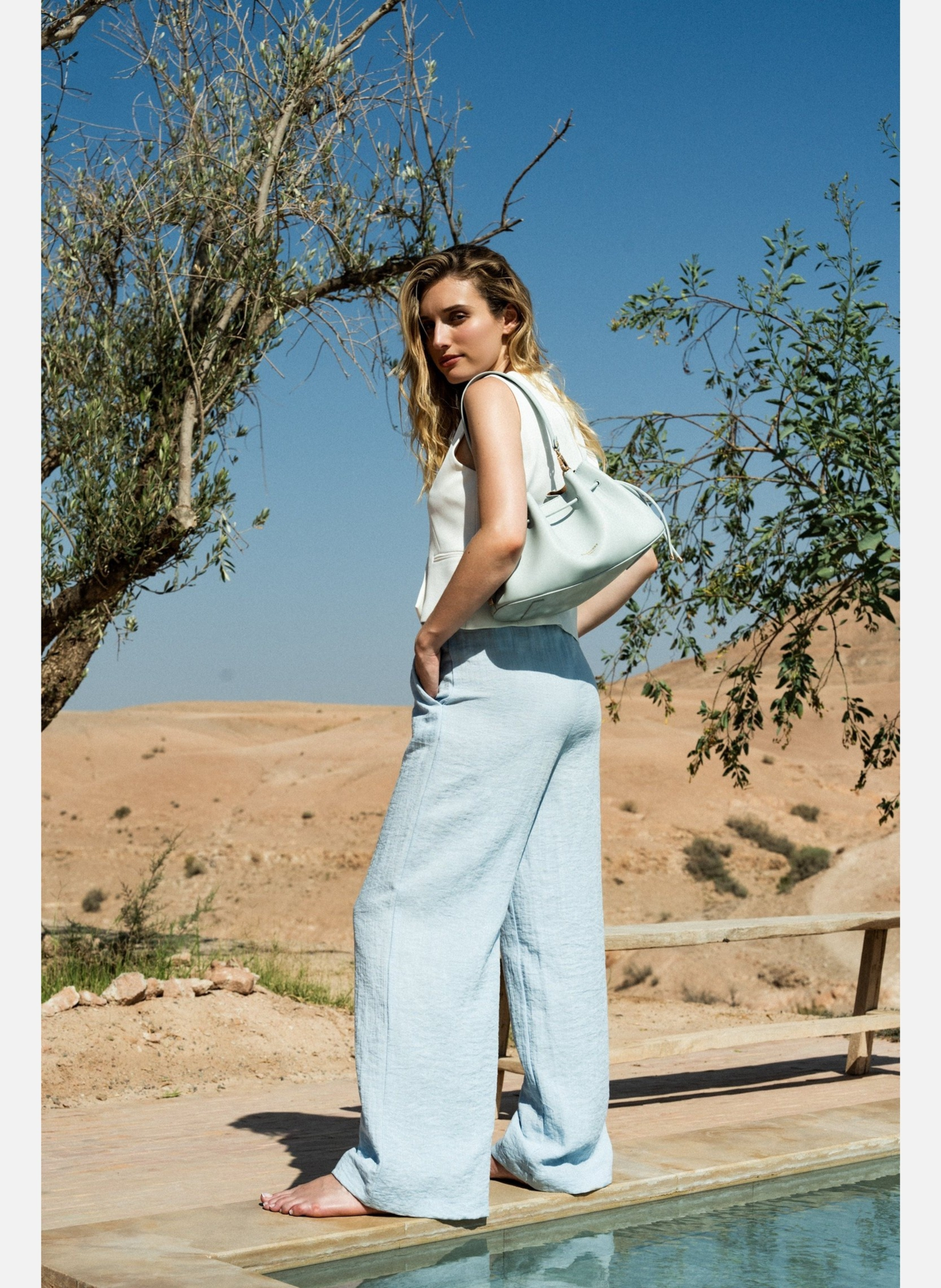 Florin | sac porté épaule POURCHET Bleu