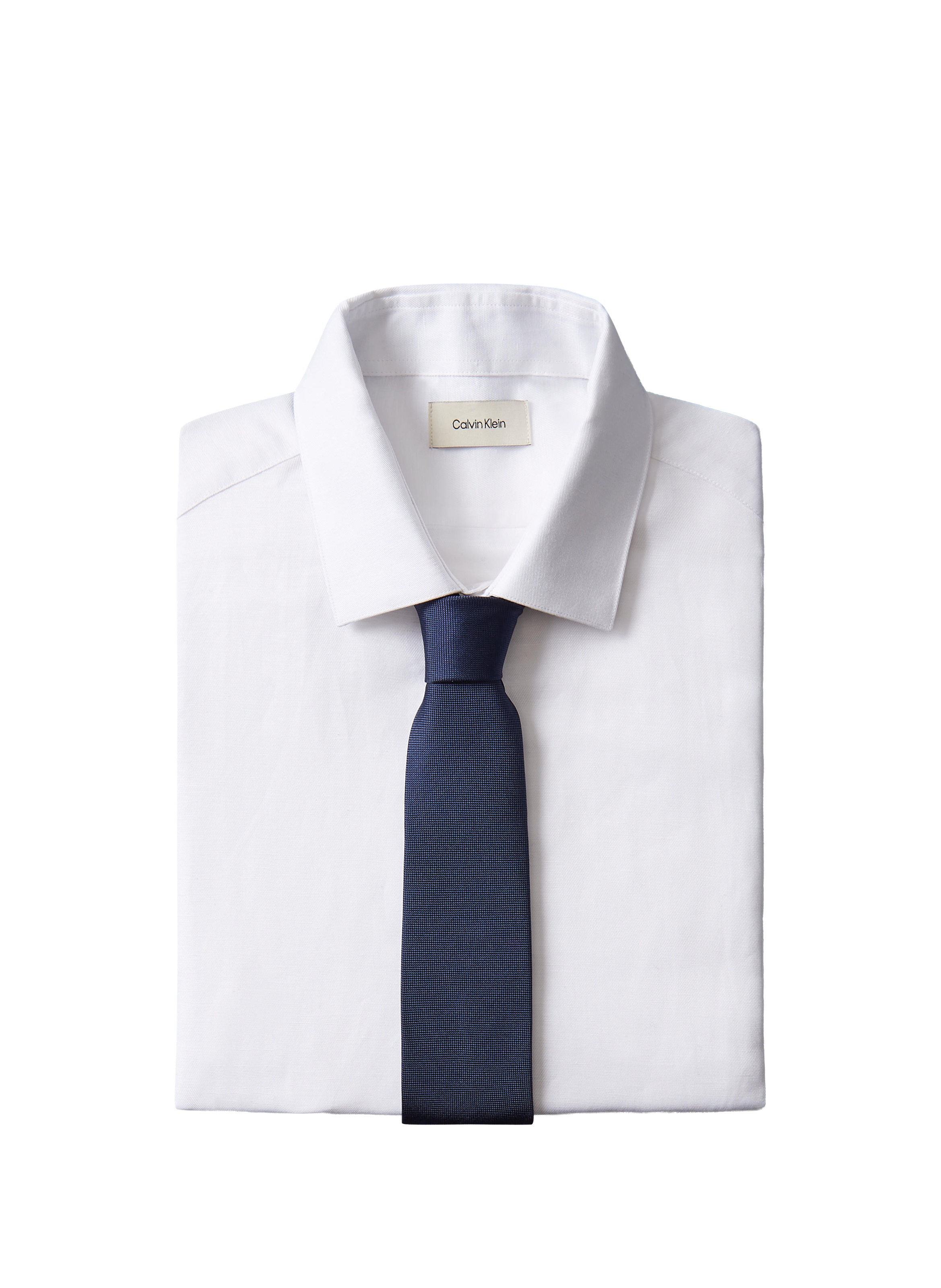 Cravate en lin mélangé CALVIN KLEIN Bleu