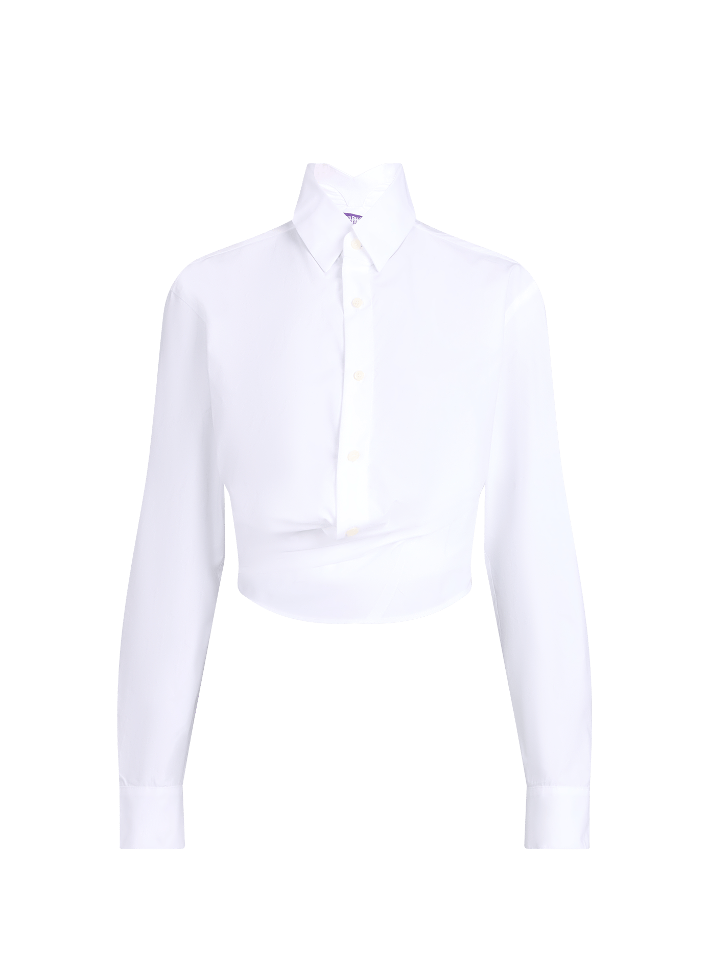 Chemise courte à nouer unie JEAN PAUL GAULTIER Blanc