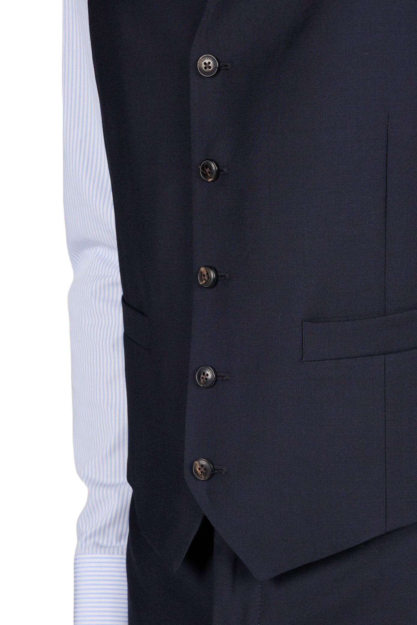 Gilet droit en laine HACKETT Bleu