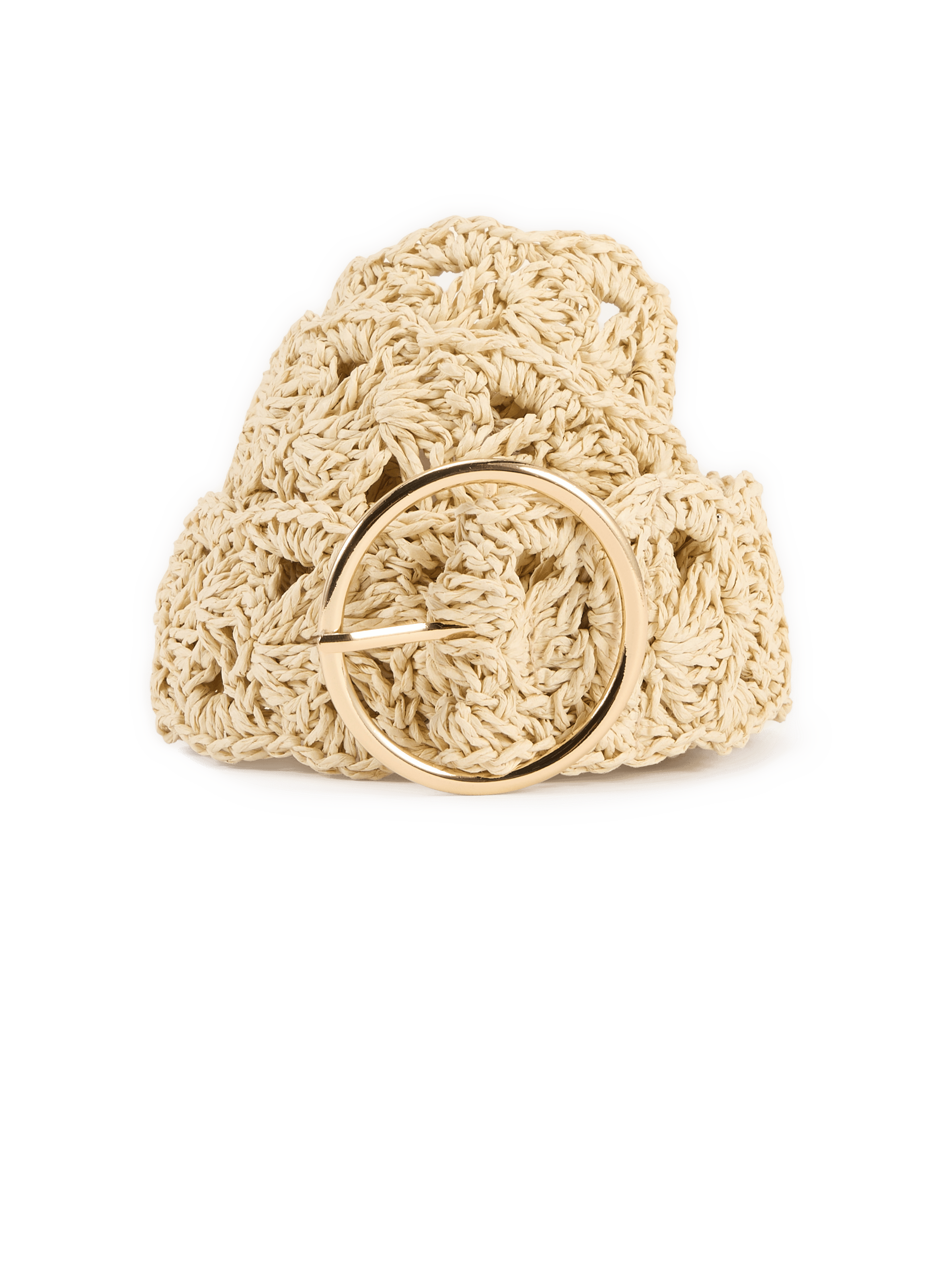 Ceinture en paille VILA Beige