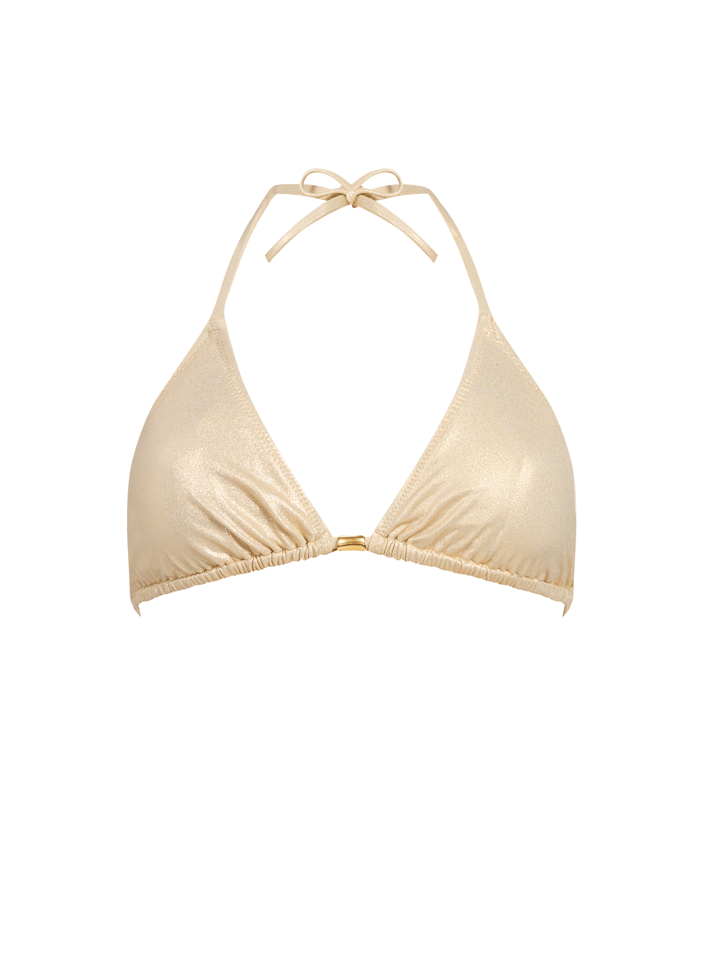 Haut de maillot de bain triangle brillant GRAIN DE SABLE Doré