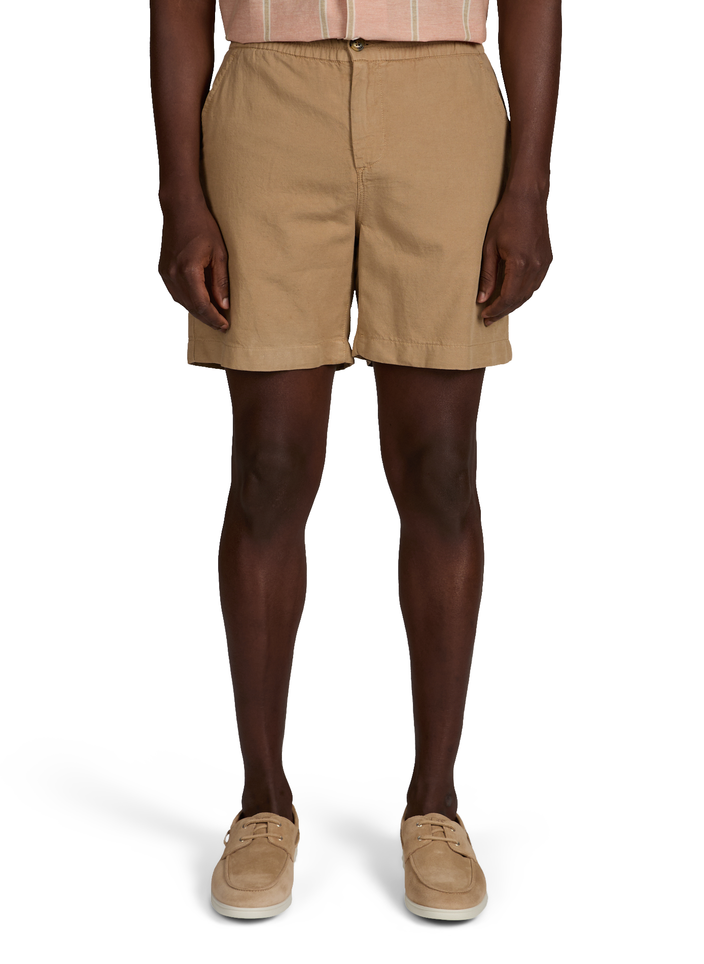 Short Chèvre en coton et lin mélangés FAGUO Beige